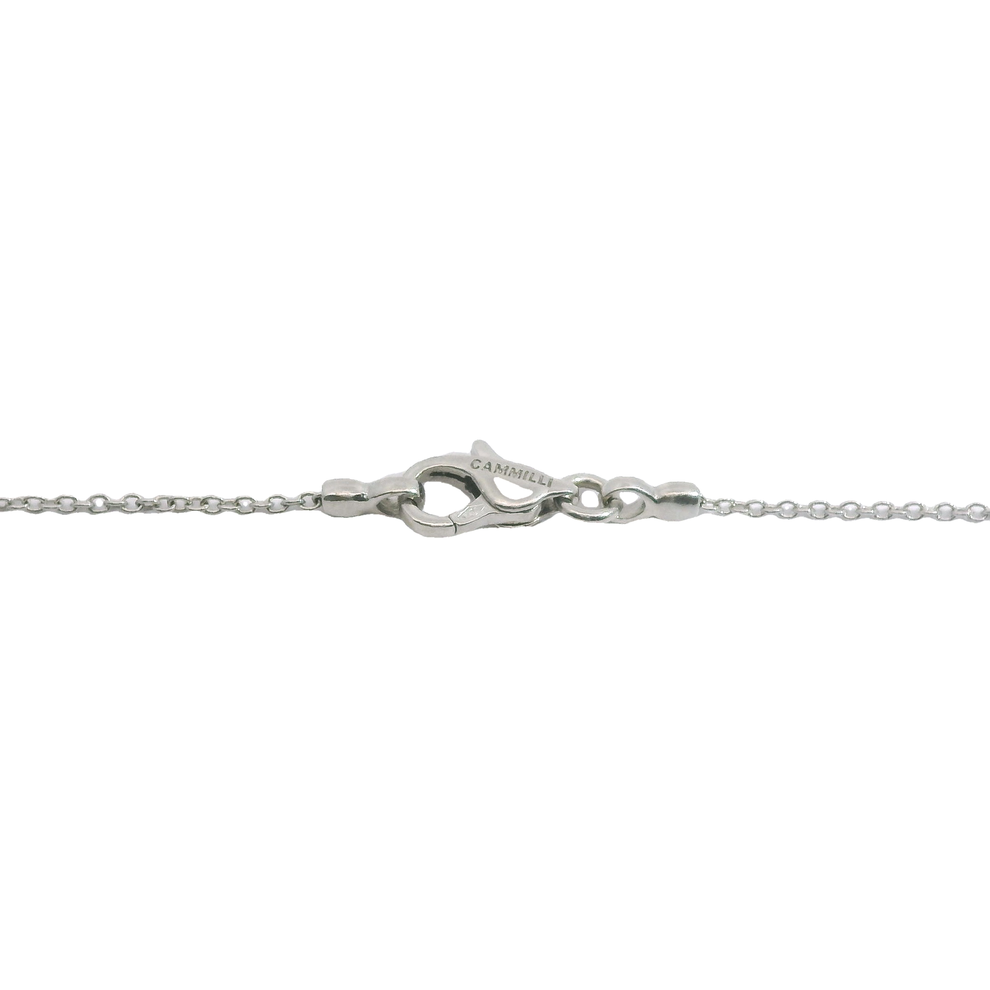 Estate Annamaria Cammilli 18k White Gold Dune Diamond Pendant Necklace 18"