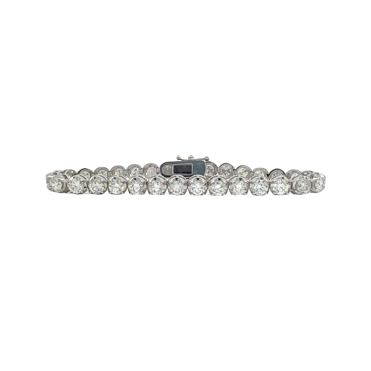NEW! 14k White Gold 9.37CTW Diamond Tennis Bracelet 7&quot;