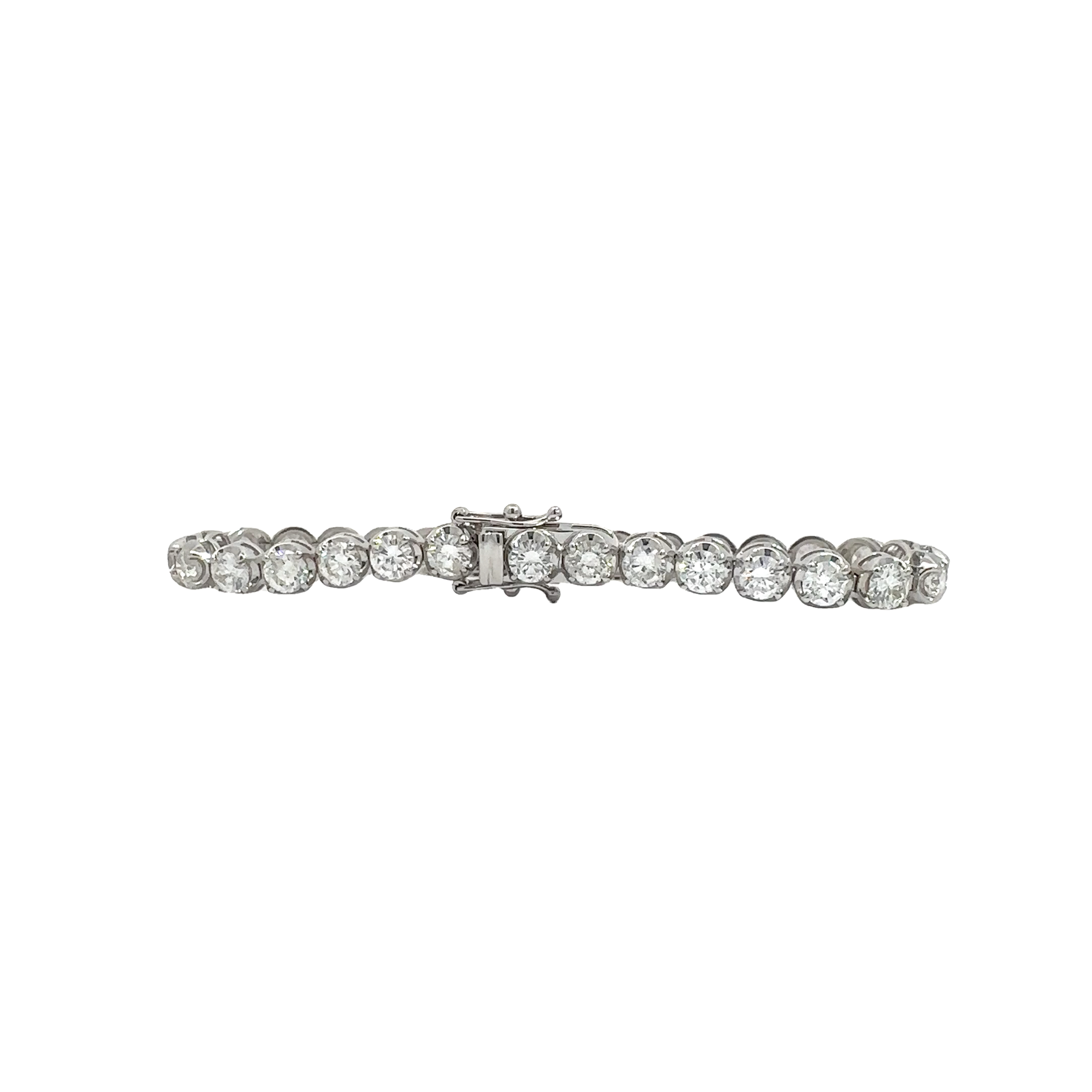 NEW! 14k White Gold 9.37CTW Diamond Tennis Bracelet 7"