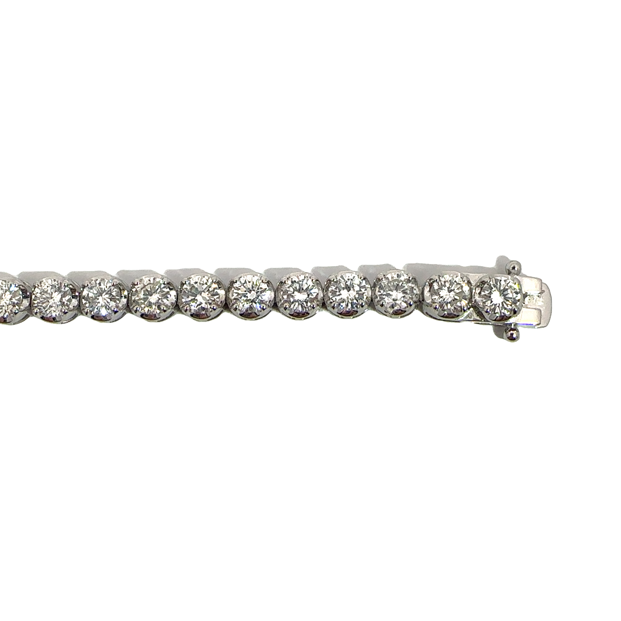 NEW! 14k White Gold 9.37CTW Diamond Tennis Bracelet 7"