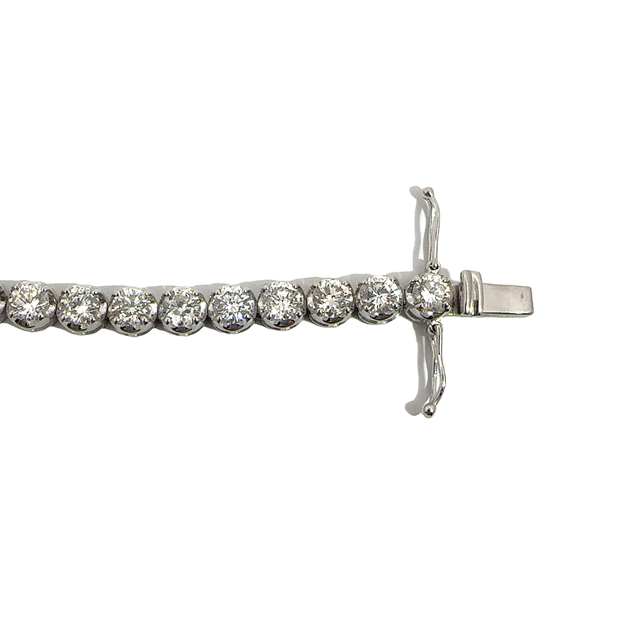 NEW! 14k White Gold 9.37CTW Diamond Tennis Bracelet 7"