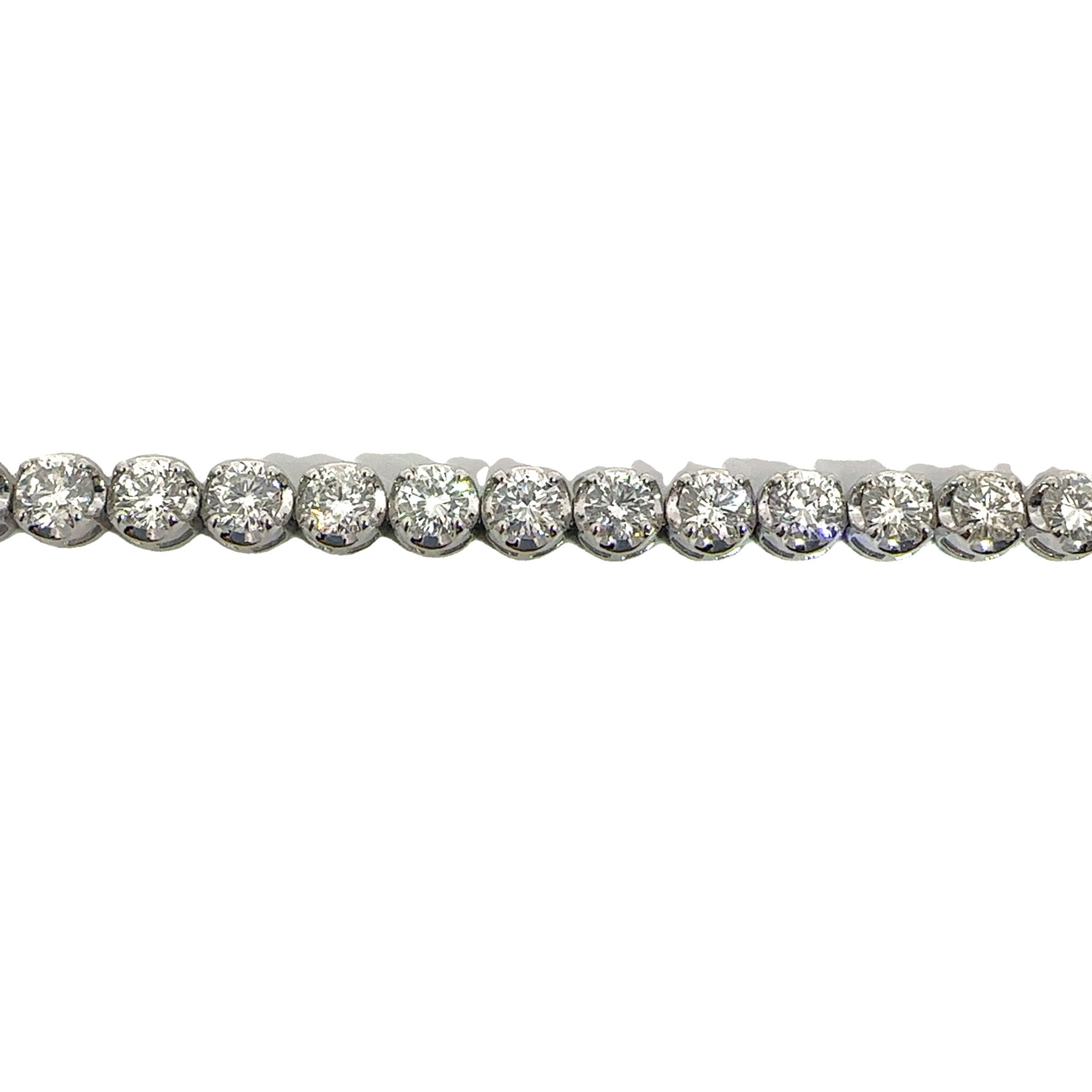 NEW! 14k White Gold 9.37CTW Diamond Tennis Bracelet 7"