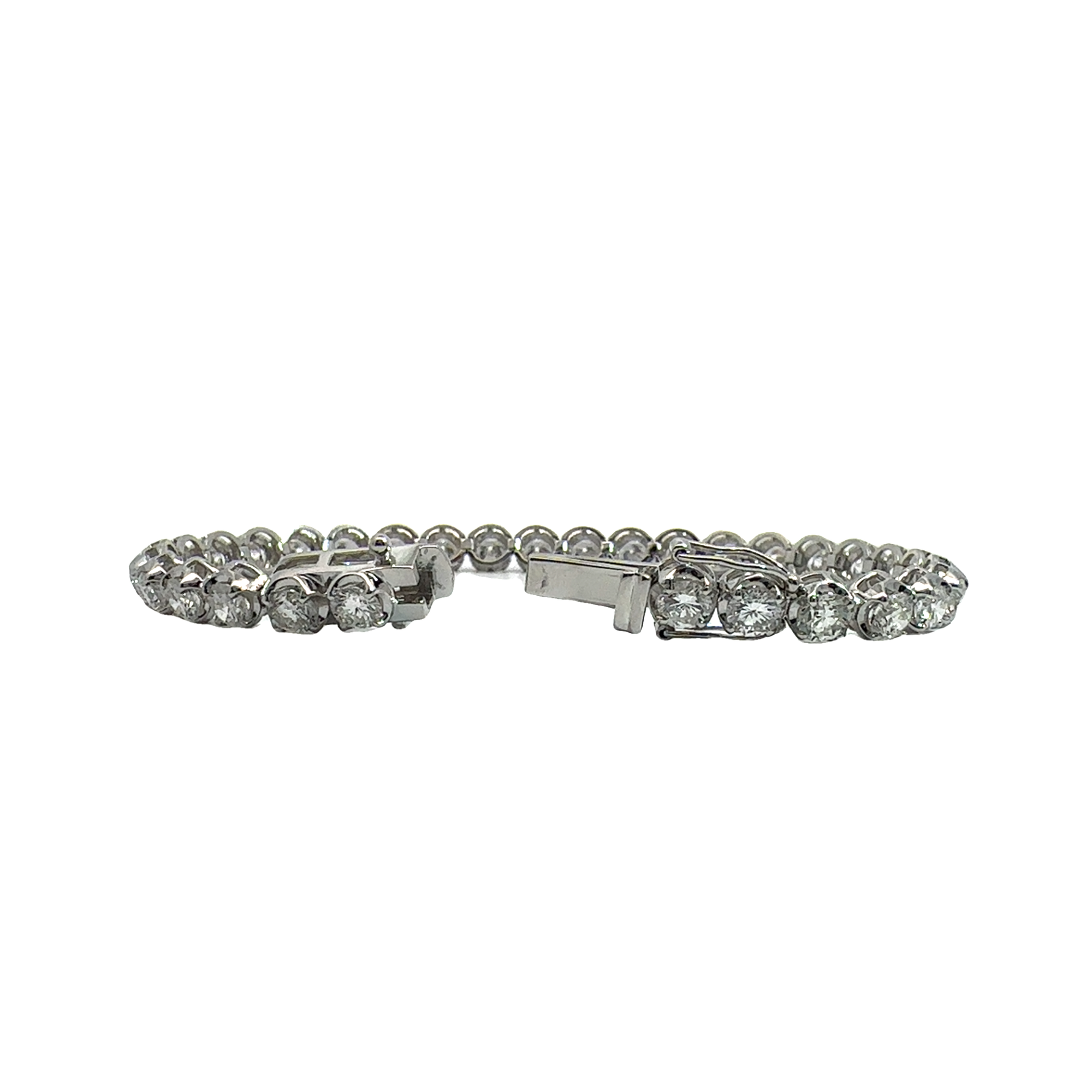 NEW! 14k White Gold 9.37CTW Diamond Tennis Bracelet 7"