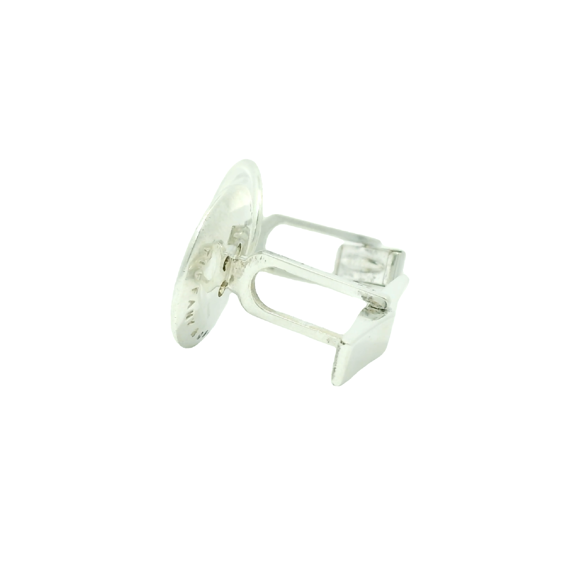 Tiffany & Co Sterling Silver  & 14k Yellow Gold Button Cufflinks