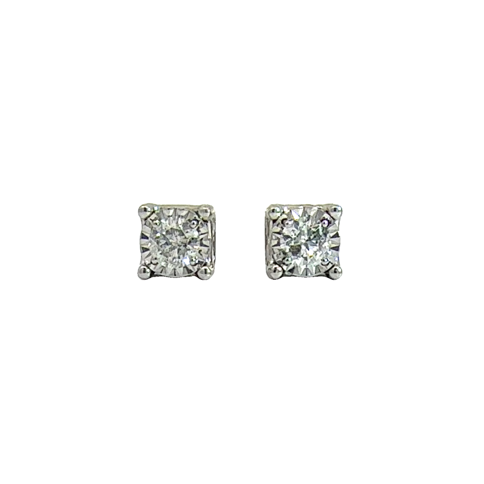 Estate 14k White Gold 1.60CTW Diamond Stud Earrings