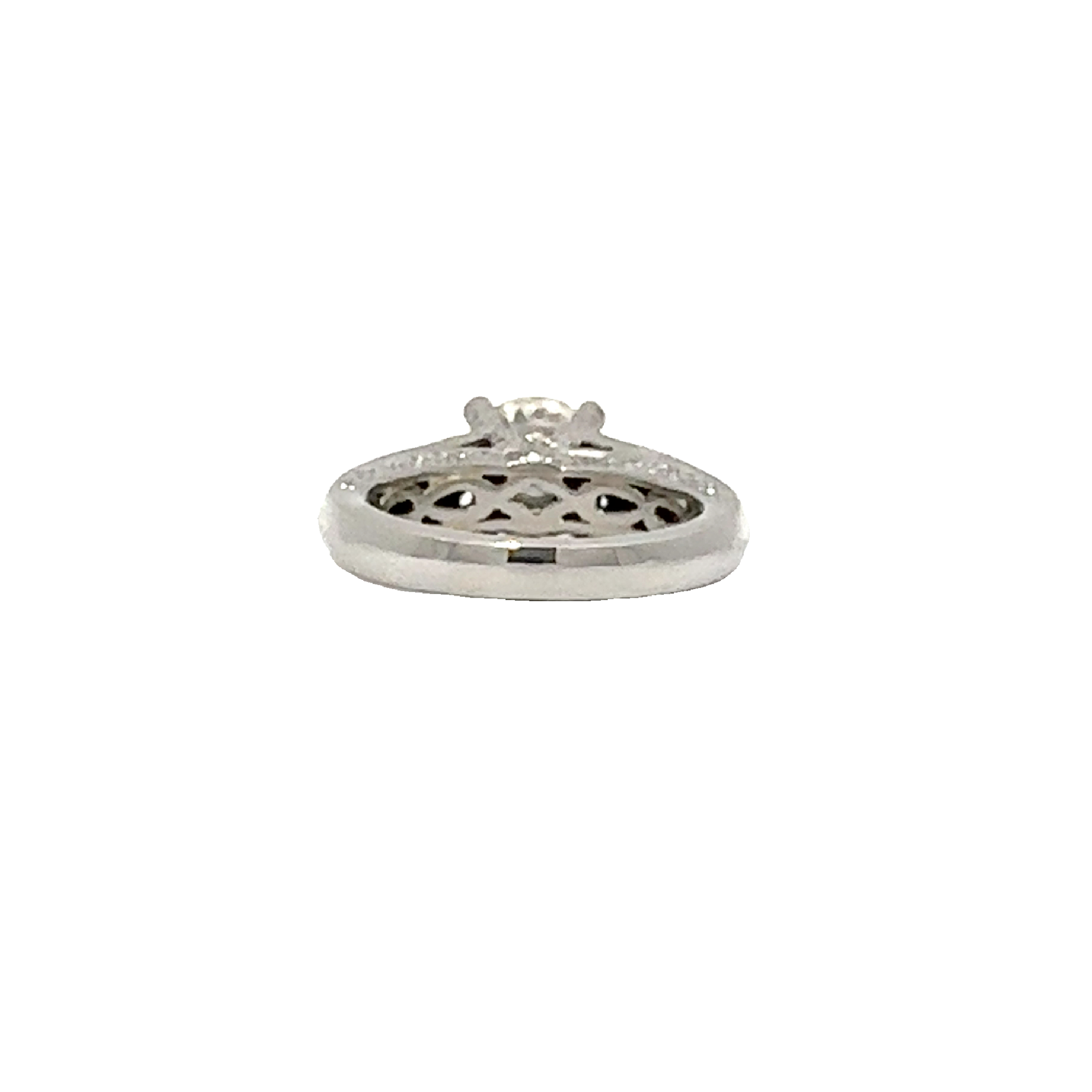 Vintage Platinum Round Brilliant Diamond Engagement Ring-2.97CTW