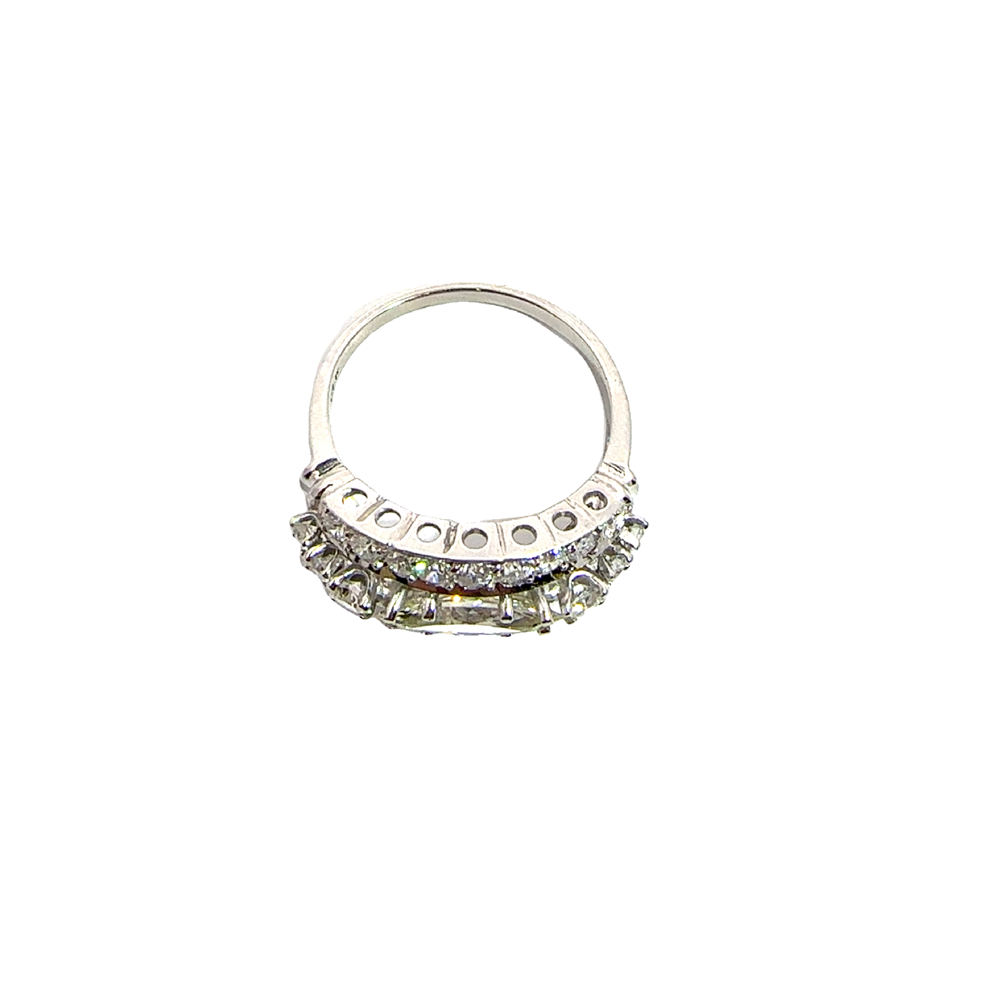 Vintage 14k White Gold Marquise Cut Center Diamond Engagement Ring-2.06CTW