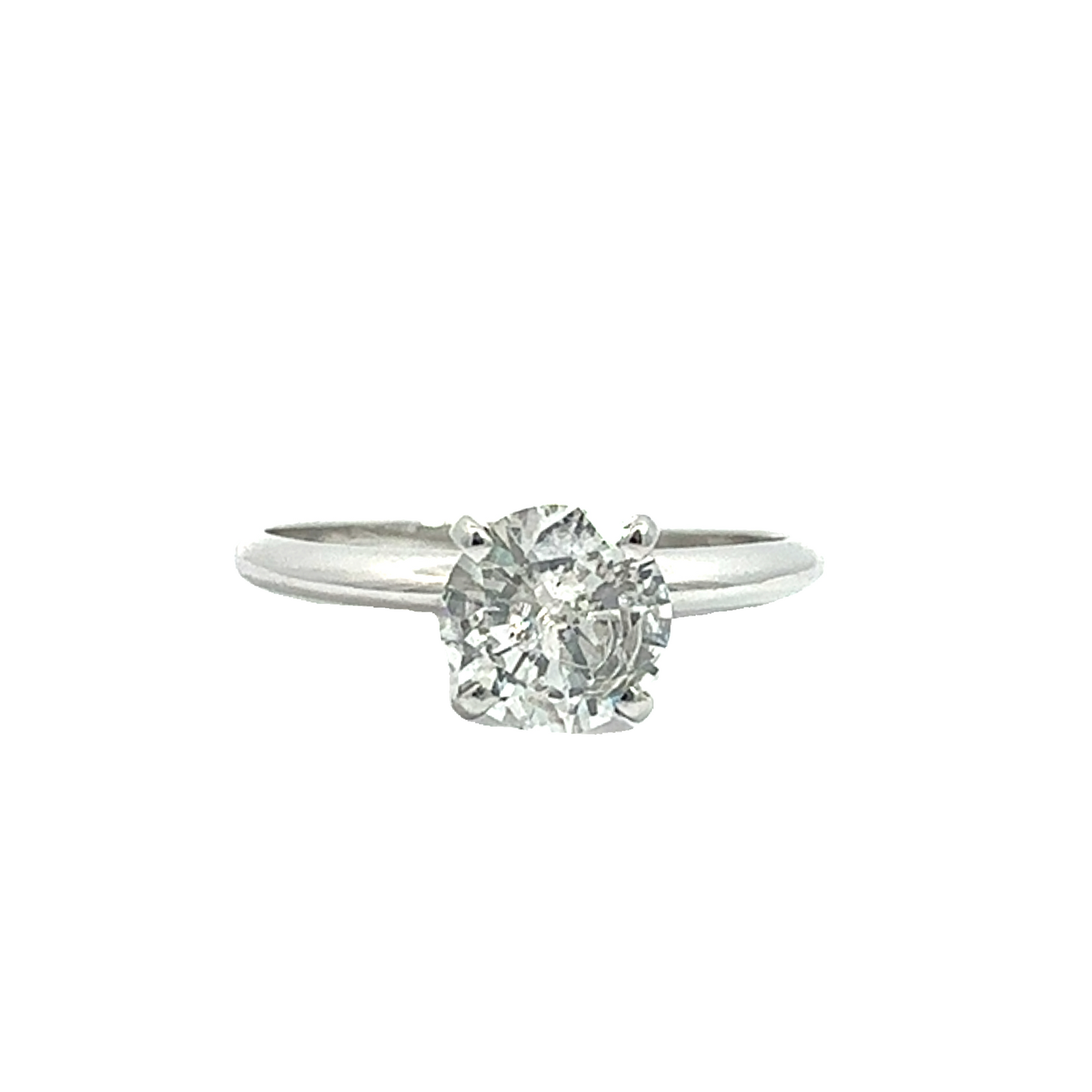 Estate Round Brilliant Cut Diamond Solitaire Engagement Ring-1.18CTW