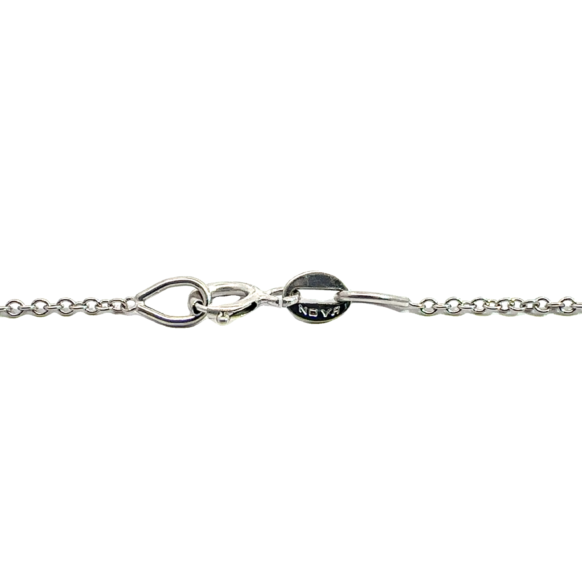 Estate 14k White Gold Pear Cut Diamond Pendant Necklace 16"-1.02CTW