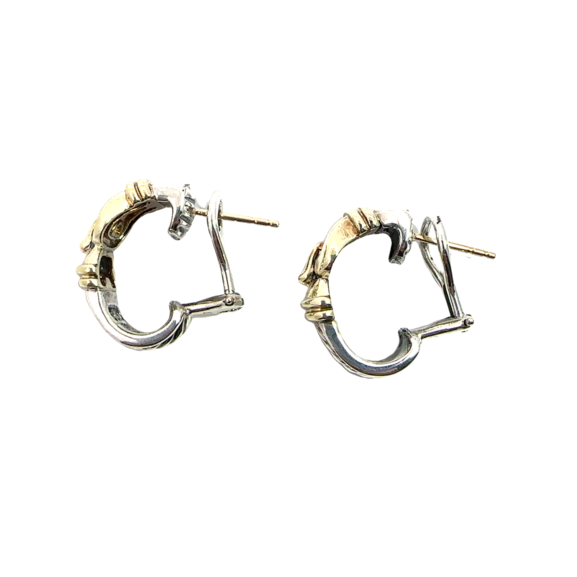 Estate David Yurman Thoroughbred Cable Buckle Hoop Earrings