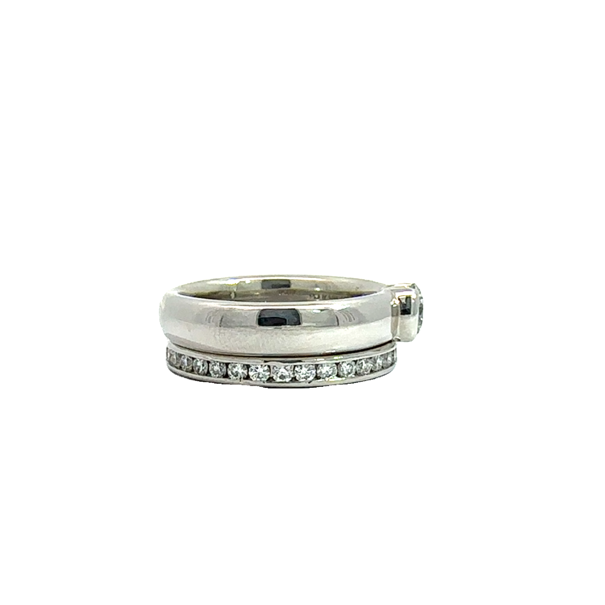 Estate Tiffany & Co Platinum Wedding Ring Set