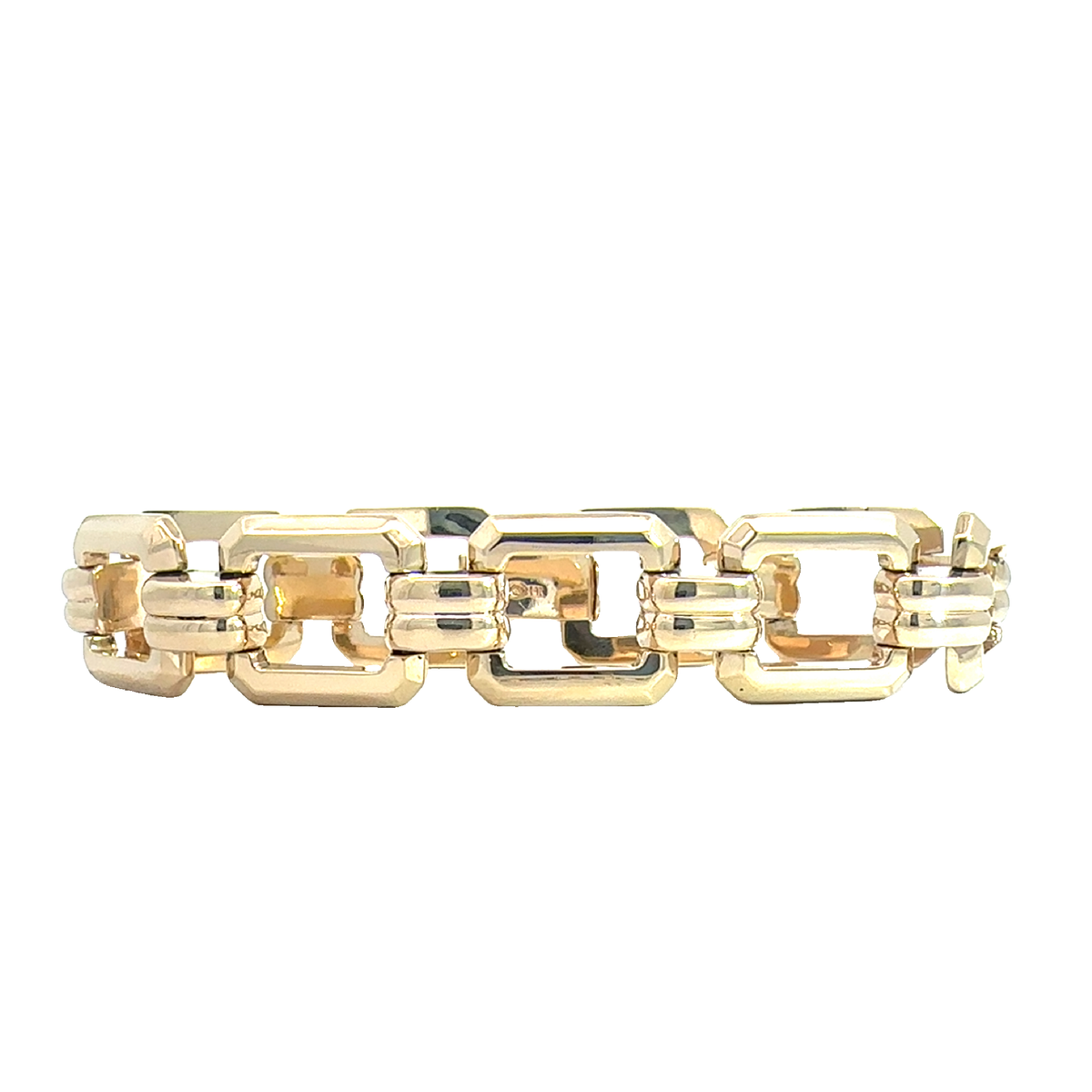 Estate 14k Yellow Gold Chain Link Bracelet 7&quot;
