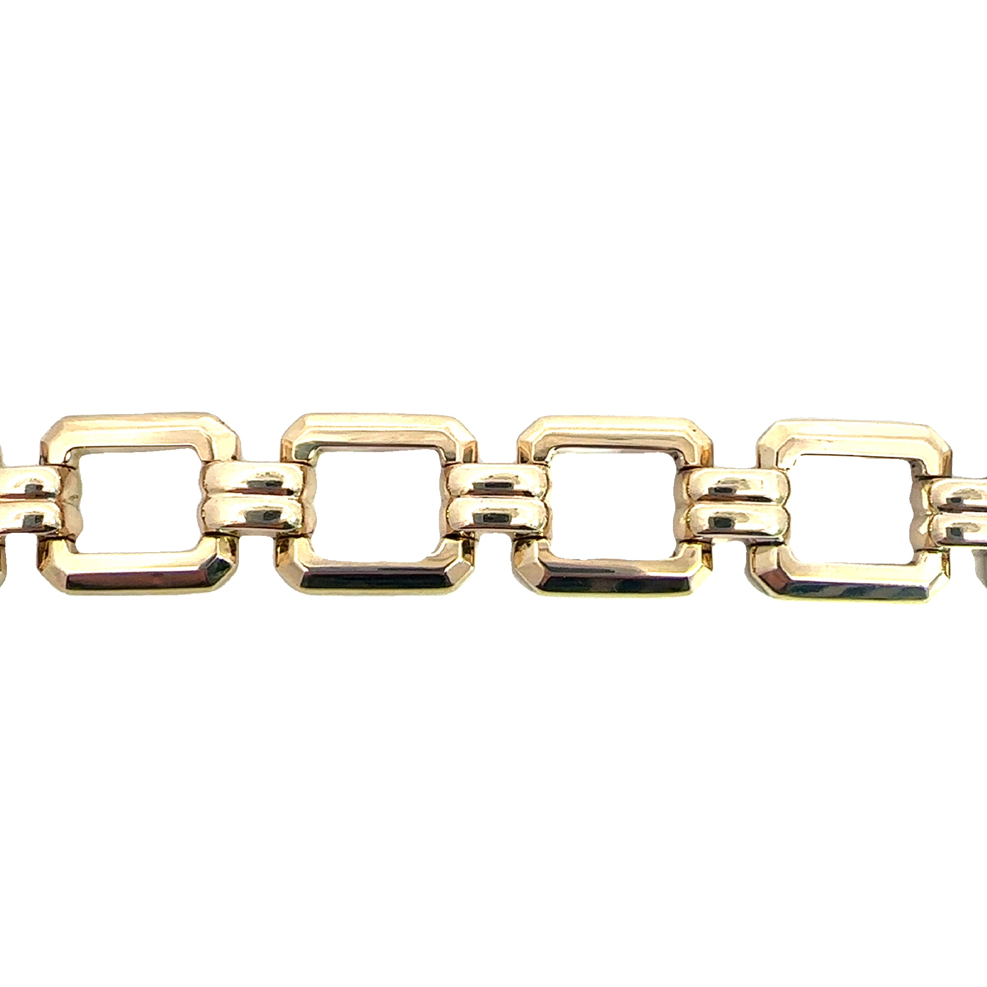 Estate 14k Yellow Gold Chain Link Bracelet 7"