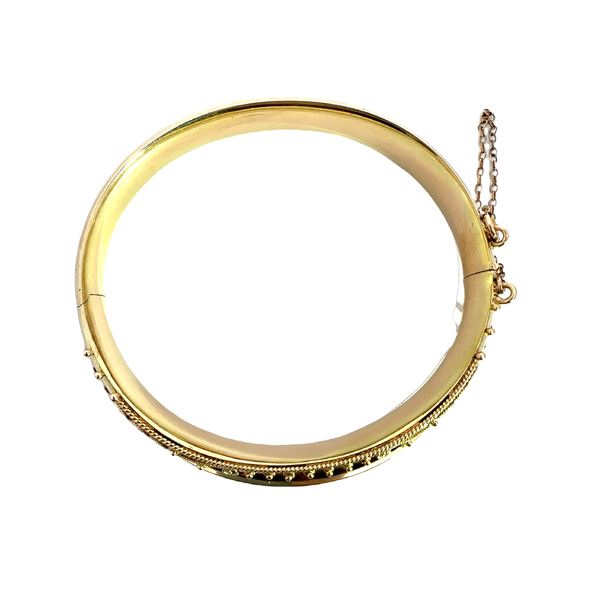 Vintage Victorian 14k Yellow Gold  0.26cttw Ruby & 0.2cttw Rose Cut Diamond Bangle