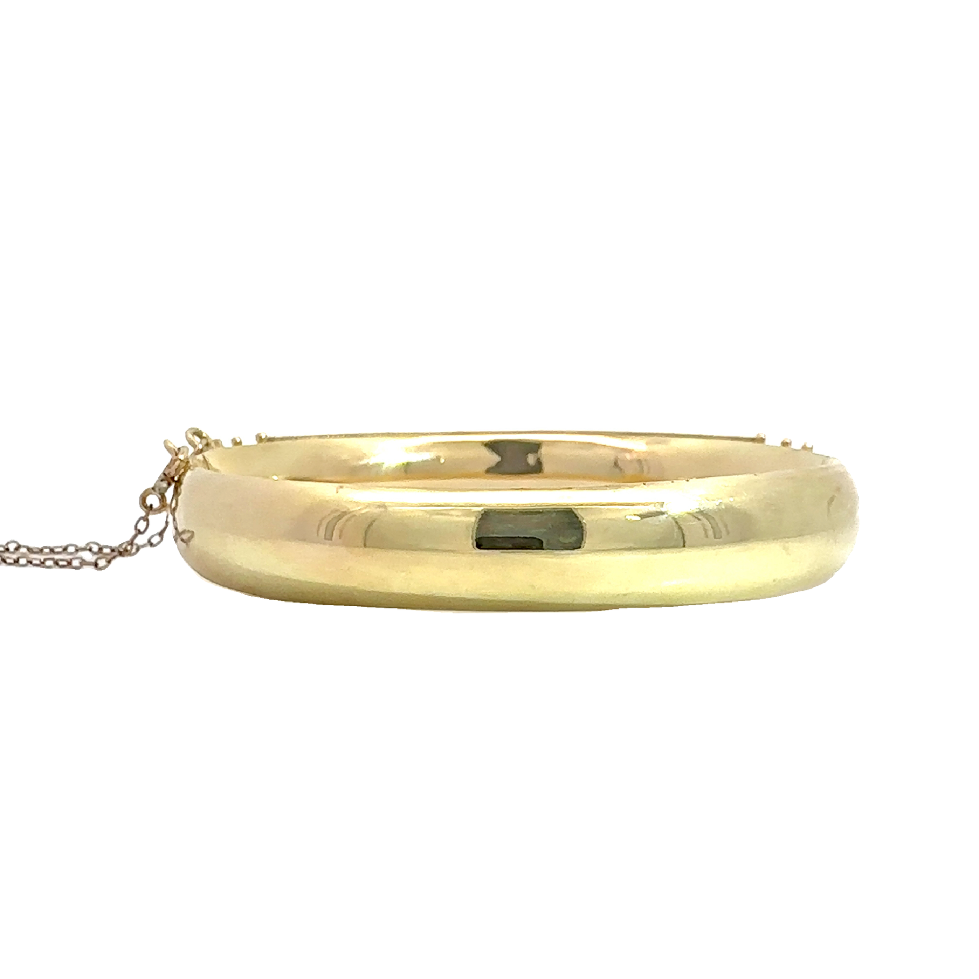 Vintage Victorian 14k Yellow Gold  0.26cttw Ruby & 0.2cttw Rose Cut Diamond Bangle