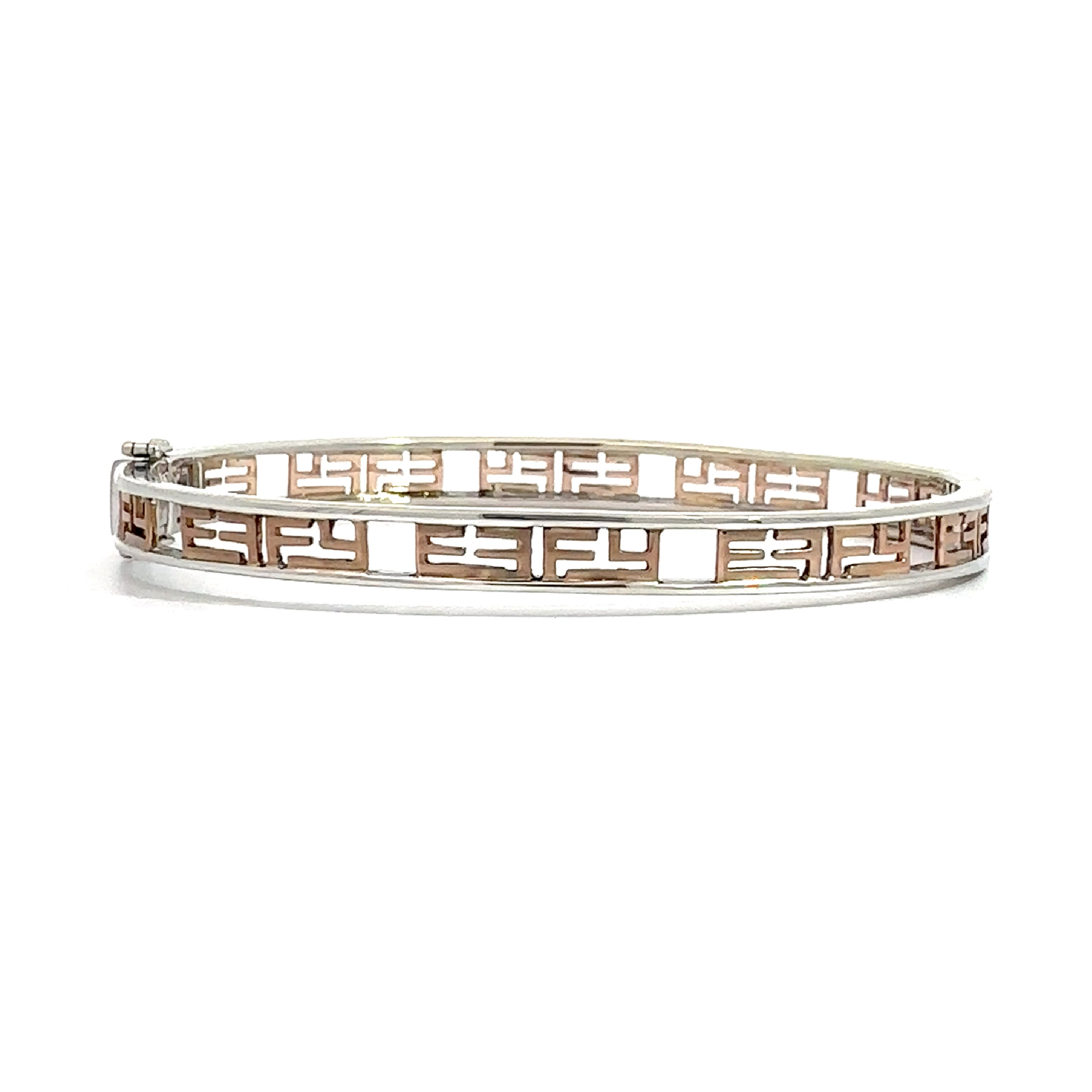 Estate EFFY 14k Multi Tone Gold 0.50cttw Pave Set Diamond Bangle Bracelet