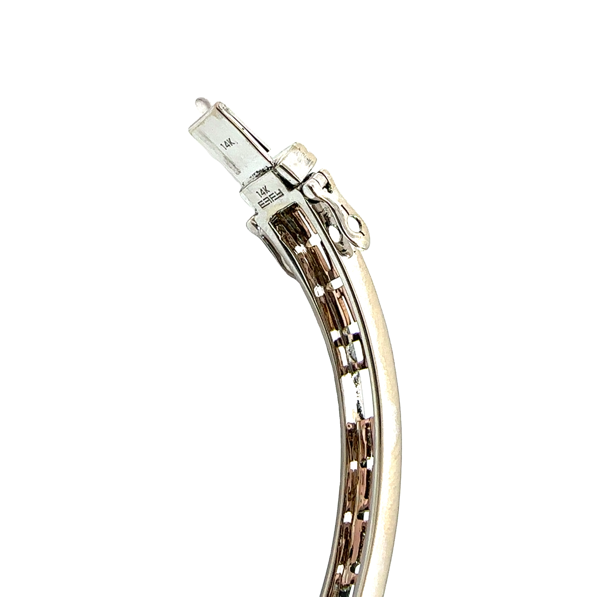 Estate EFFY 14k Multi Tone Gold 0.50cttw Pave Set Diamond Bangle Bracelet