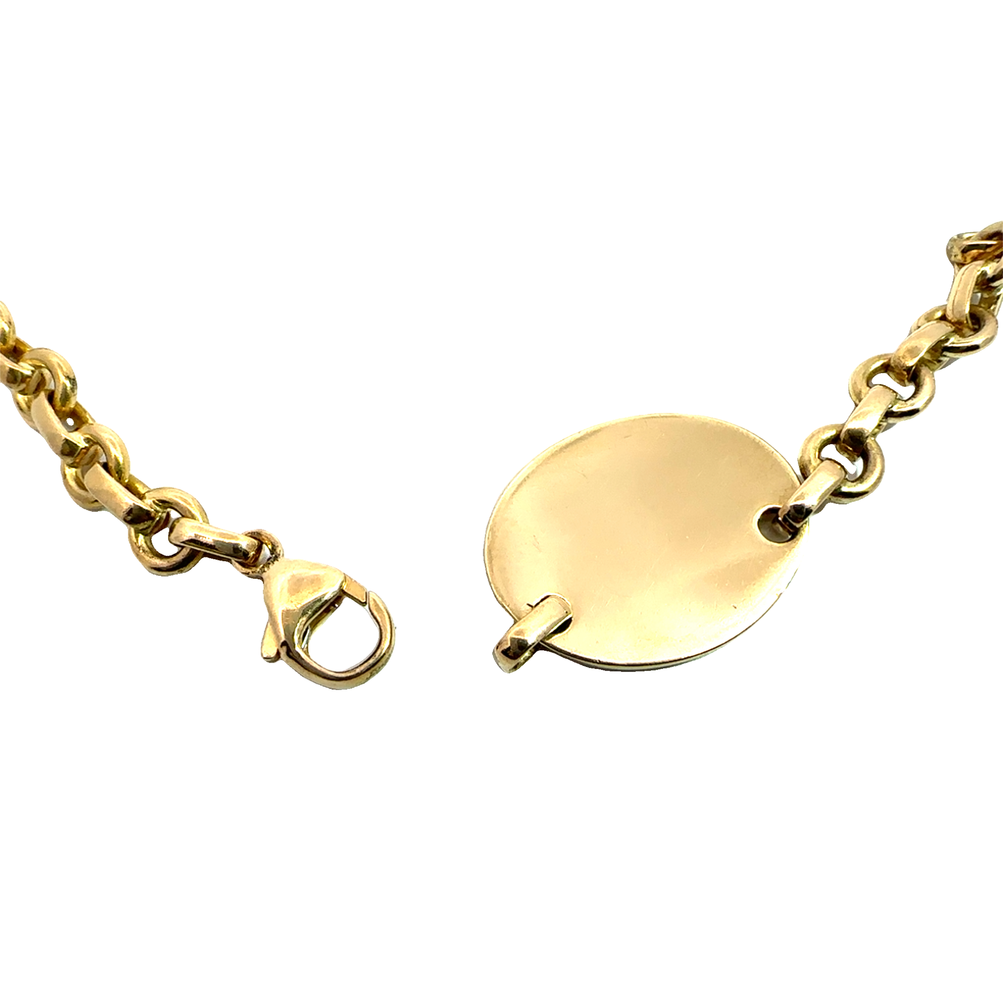 Vintage c.1990 Tiffany & Co. 18k Gold 'Please Return To' Tag Cable Link Necklace 16"