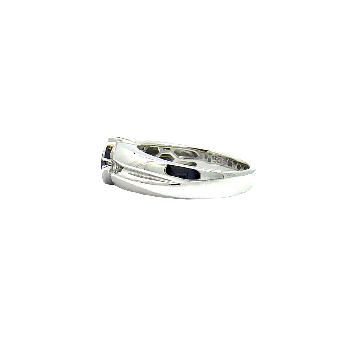 Estate 14k White Gold 1.05cttw Amethyst and 0.06cttw Diamond Ring