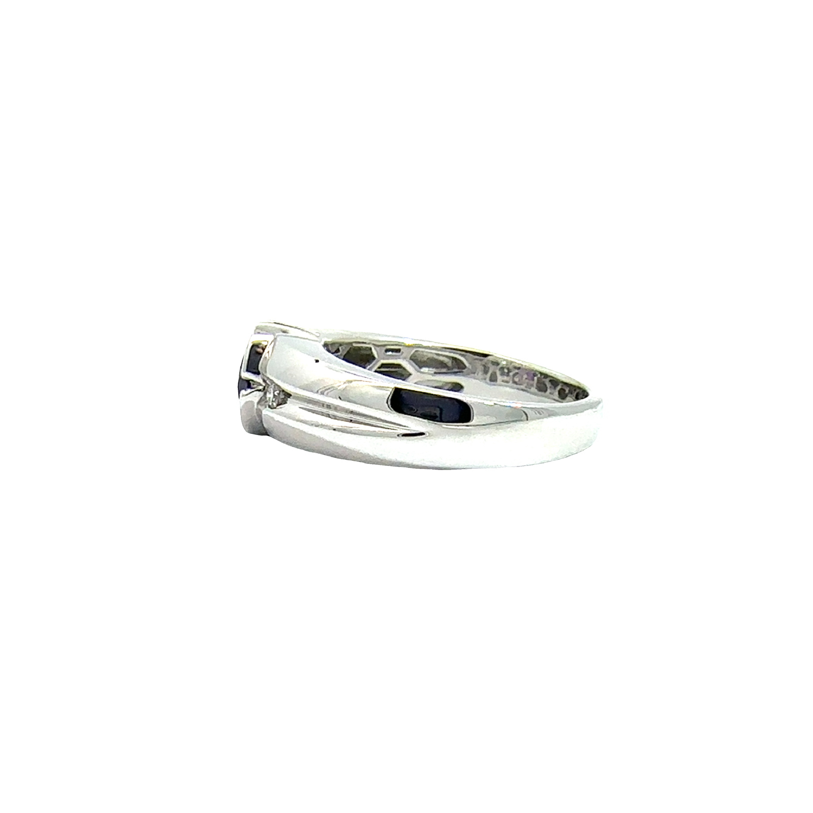 Estate 14k White Gold 1.05cttw Amethyst and 0.06cttw Diamond Ring