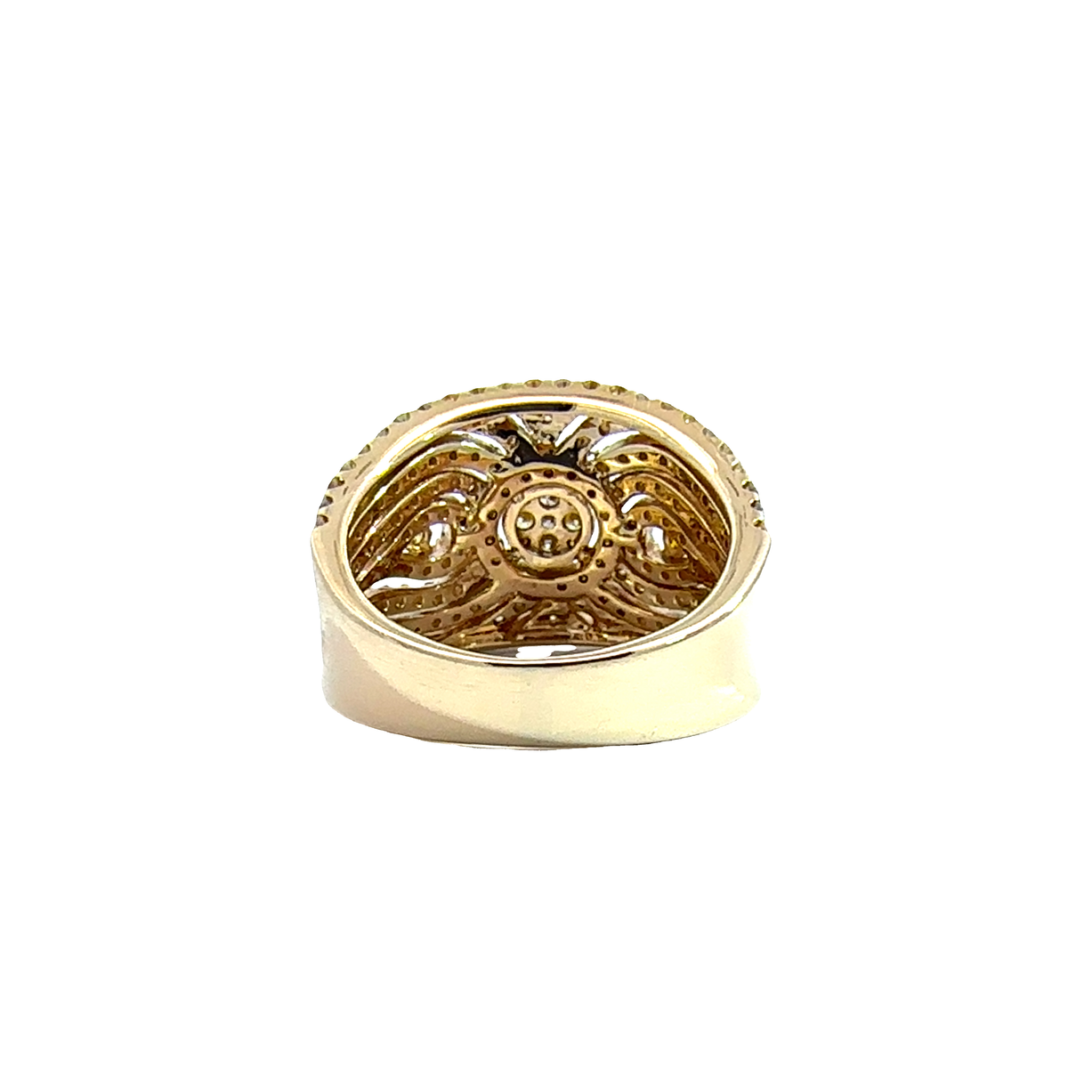 Estate Wide 14k Yellow Gold 2.15cttw Diamond Band