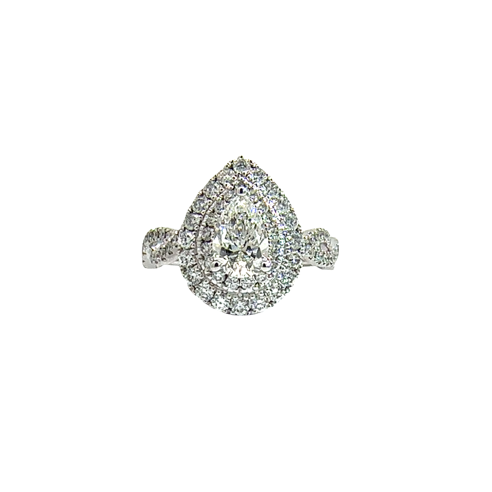 Estate Neil Lane 14k White Gold 0.65cttw Pear Shaped Diamond Engagement Ring