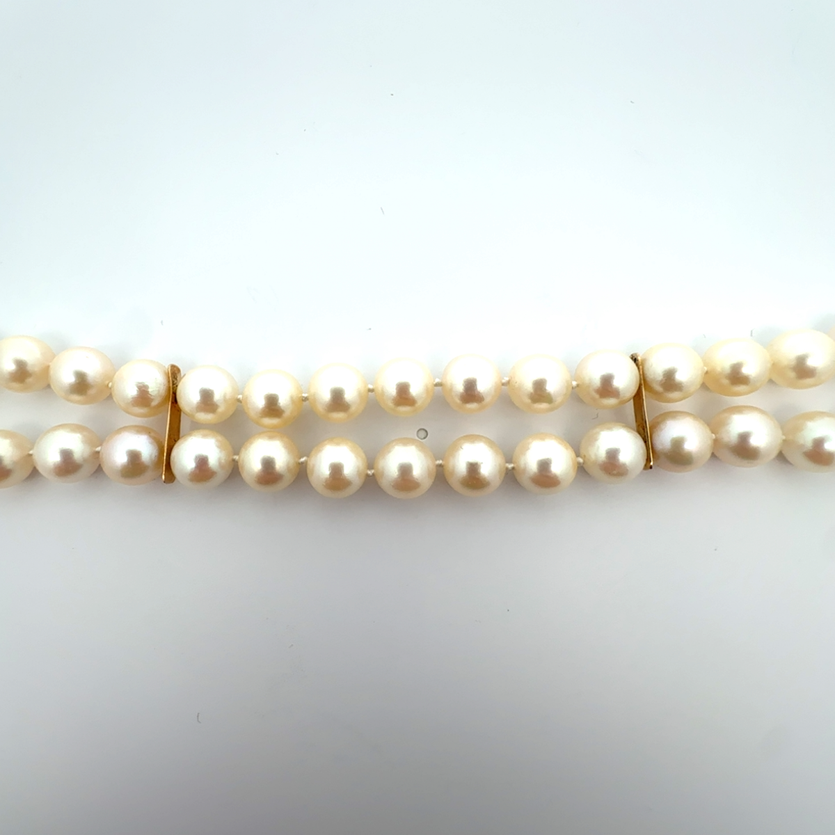 Vintage 14k Yellow Gold Floral Clasp Pearl Bracelet 7"