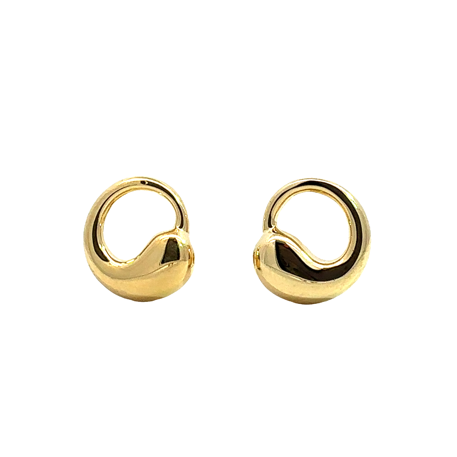 Estate Tiffany & Co. Elsa Peretti 18k Yellow Gold Eternal Circle Earrings