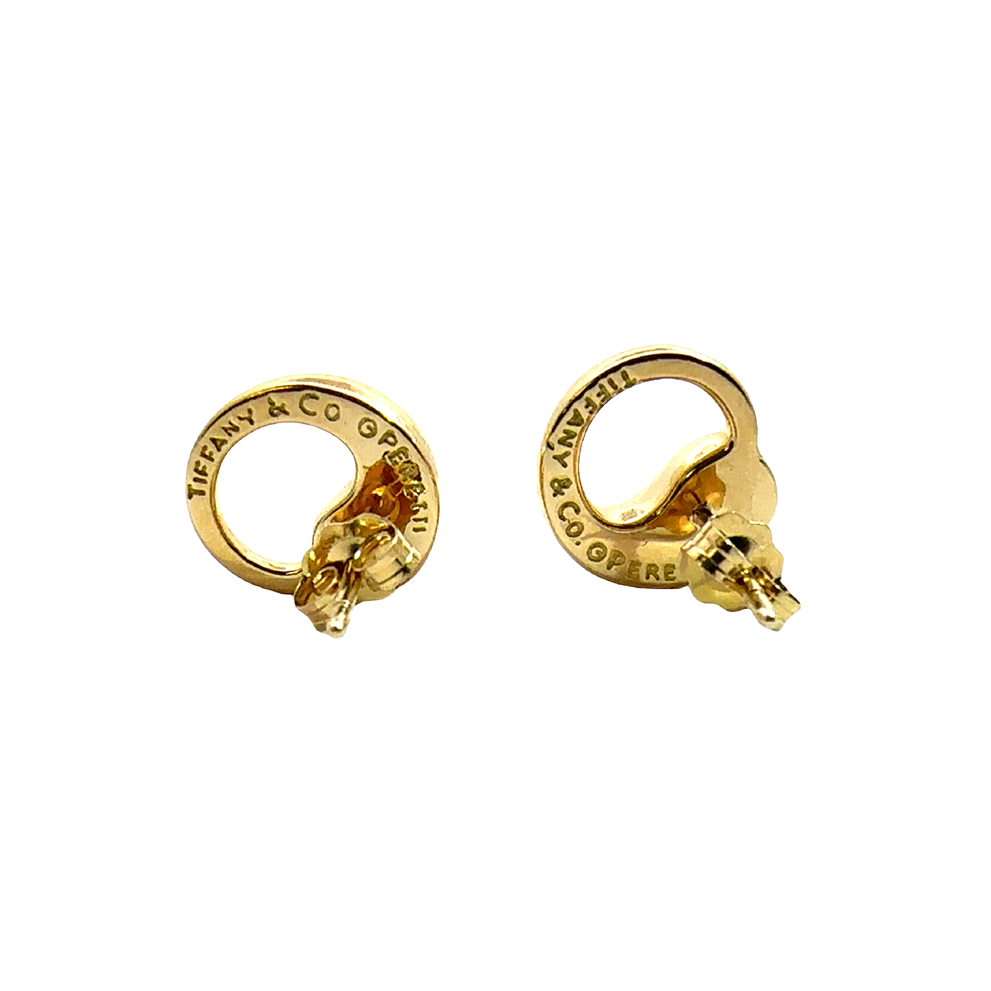 Estate Tiffany & Co. Elsa Peretti 18k Yellow Gold Eternal Circle Earrings