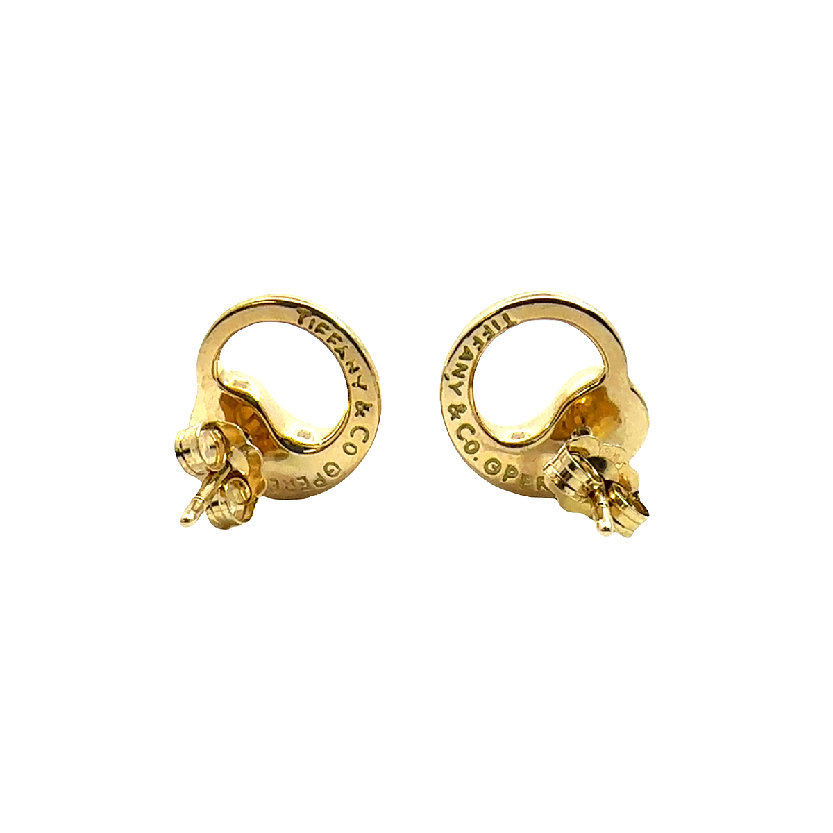 Estate Tiffany & Co. Elsa Peretti 18k Yellow Gold Eternal Circle Earrings