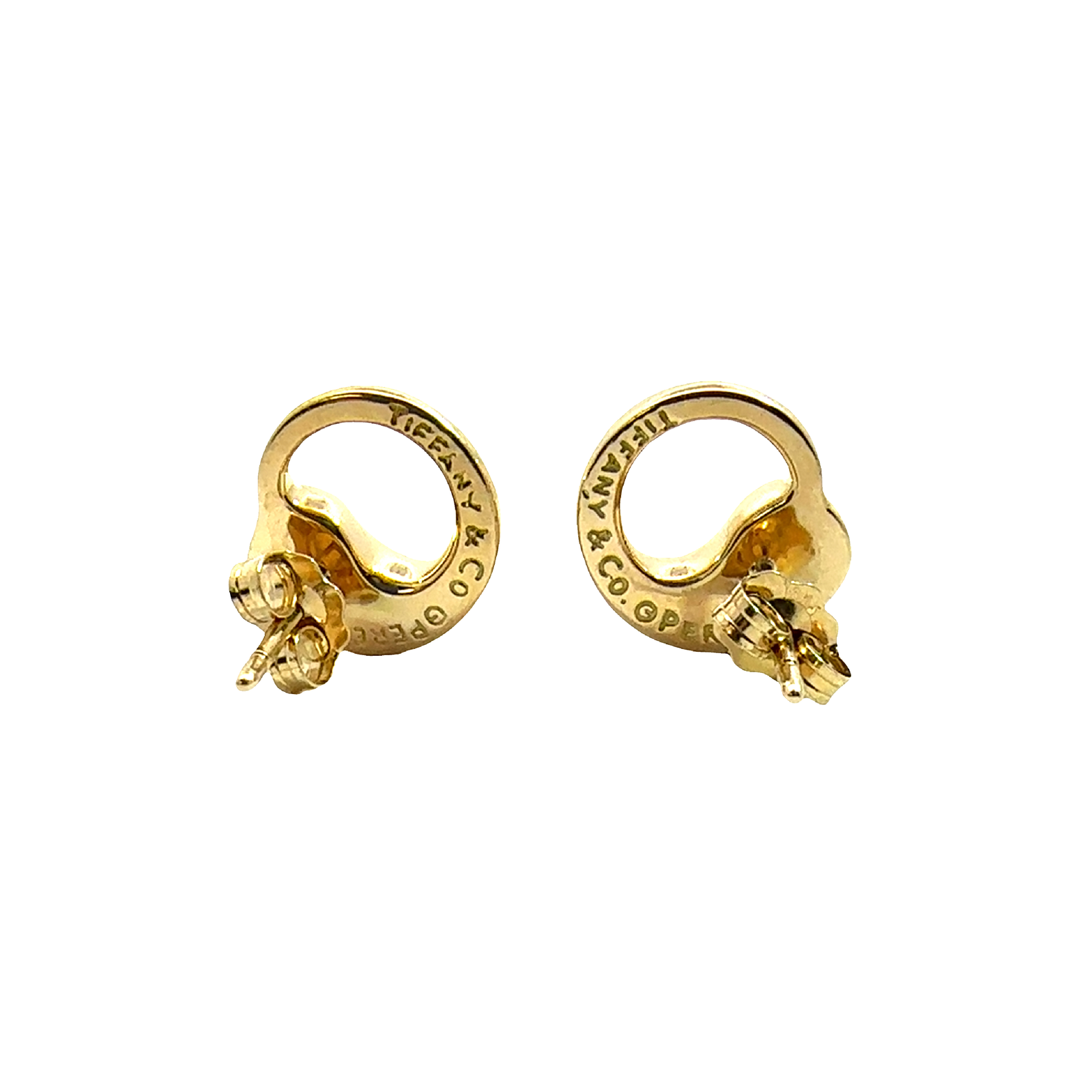 Estate Tiffany & Co. Elsa Peretti 18k Yellow Gold Eternal Circle Earrings