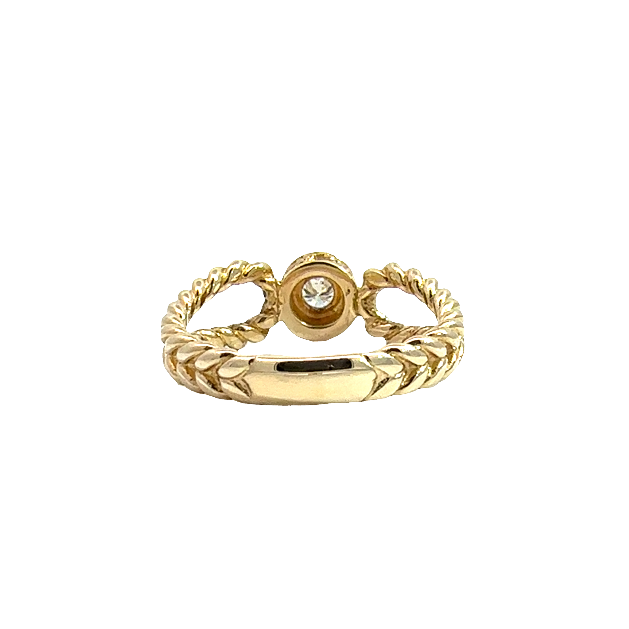 Estate 14k Yellow Gold Solitaire 0.10ctw Diamond Ring
