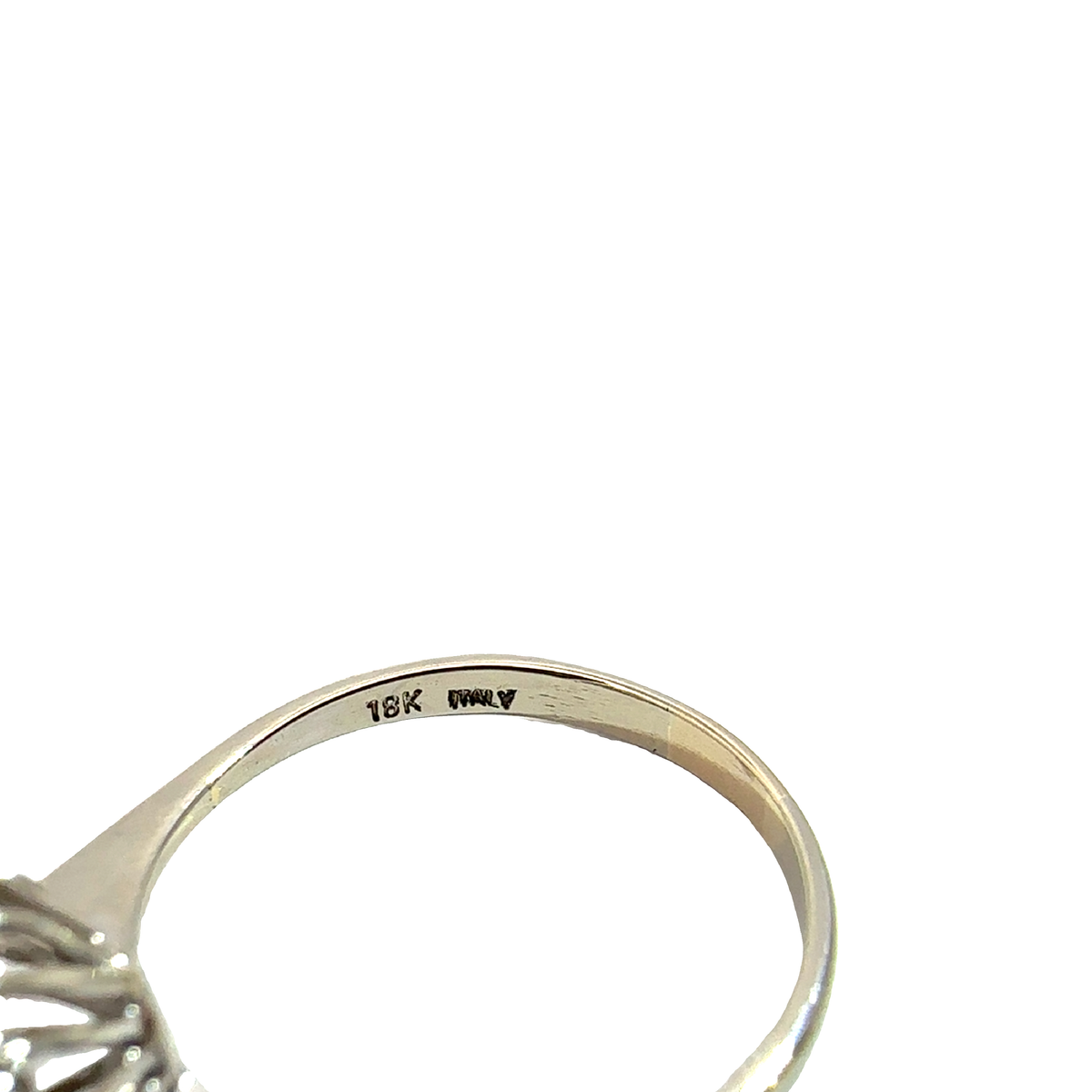 Vintage 18k White Gold  0.21ctw Diamond Starburst Ring