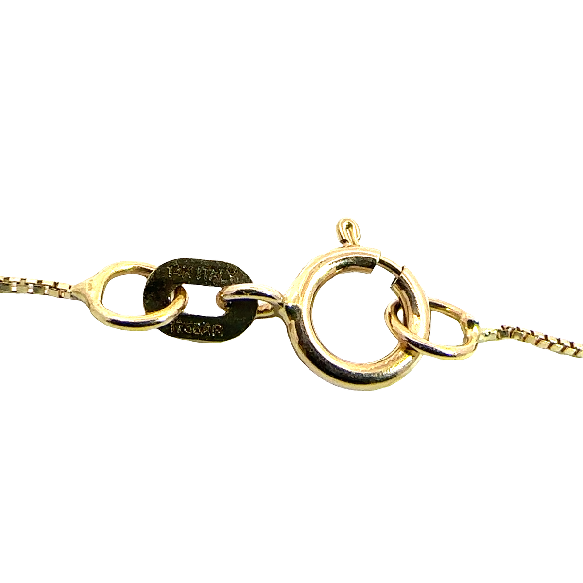 Estate 14k Yellow Gold Envelope Hidden Message Charm Necklace 18"