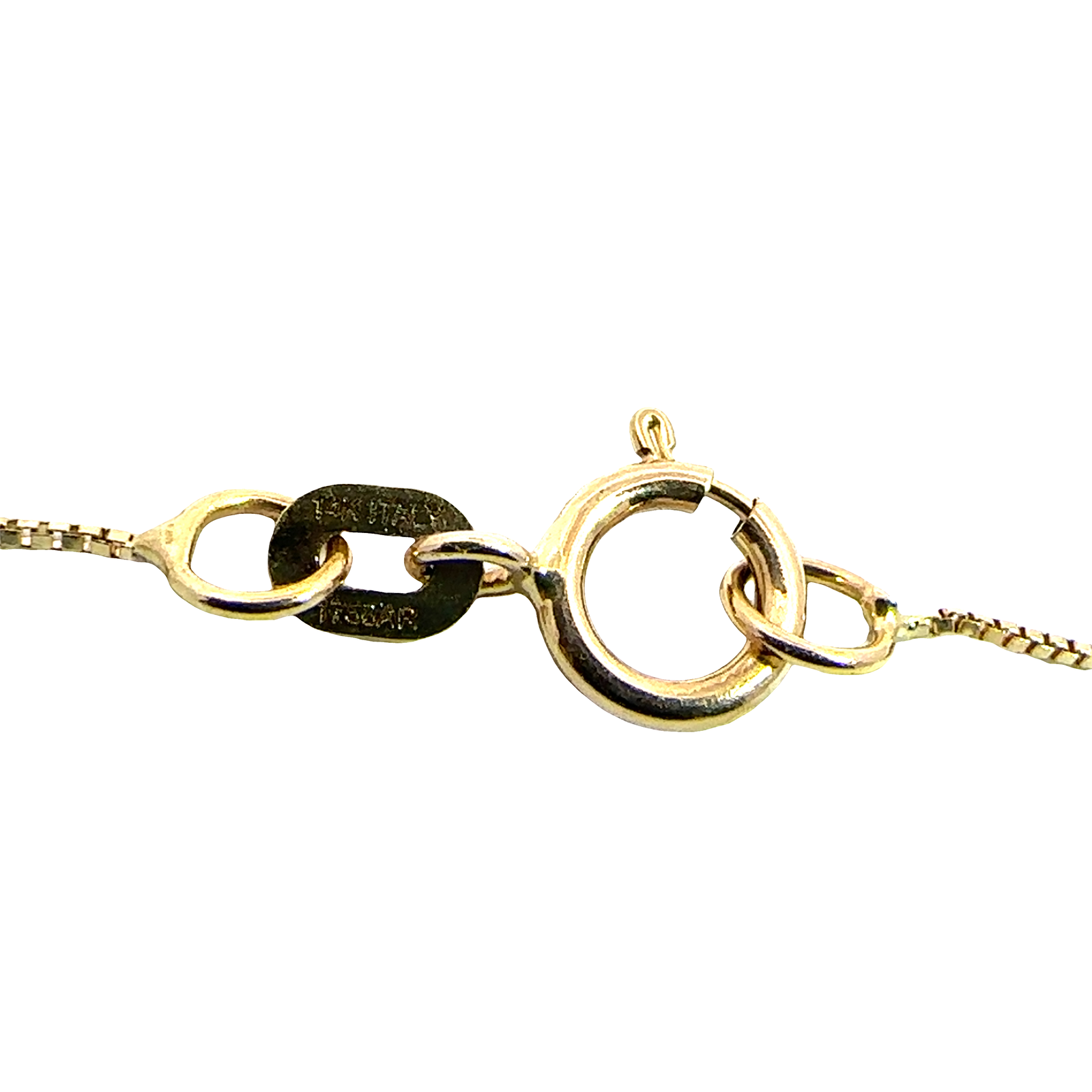 Estate 14k Yellow Gold Envelope Hidden Message Charm Necklace 18"