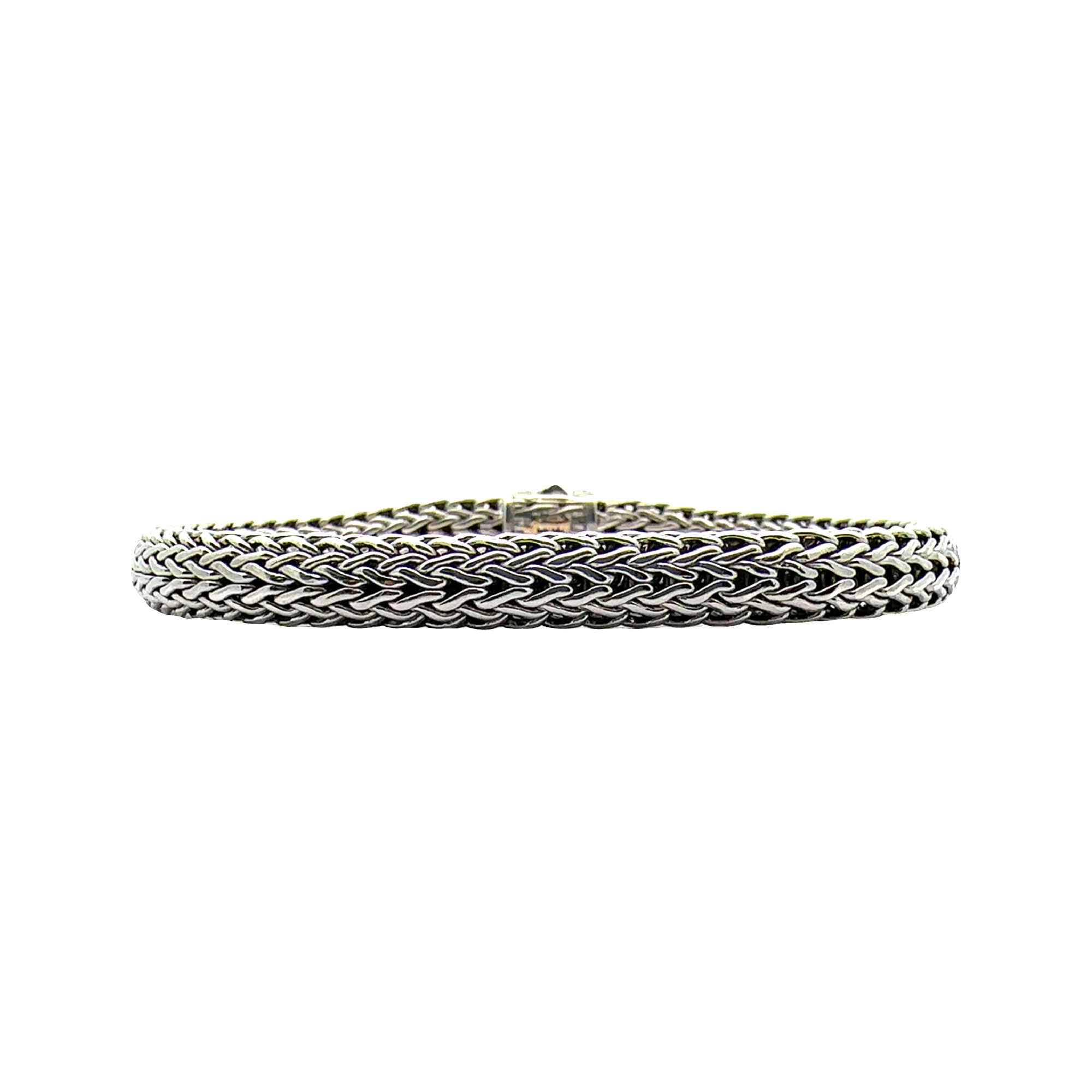 Estate John Hardy Sterling Silver 0.20ctw Diamond Icon Bracelet 7.5mm