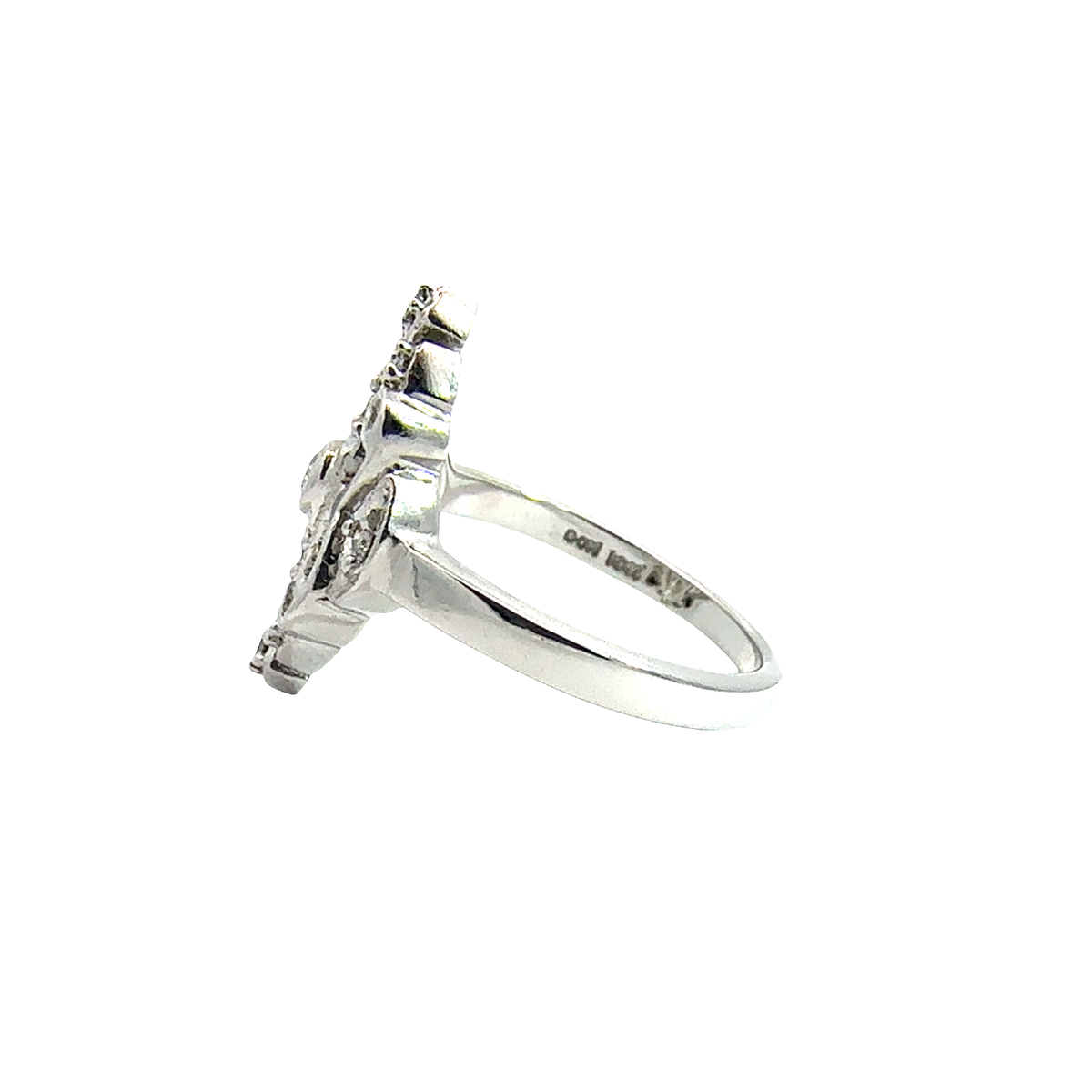 Vintage 10k White Gold 0.28ctw Diamond Ring