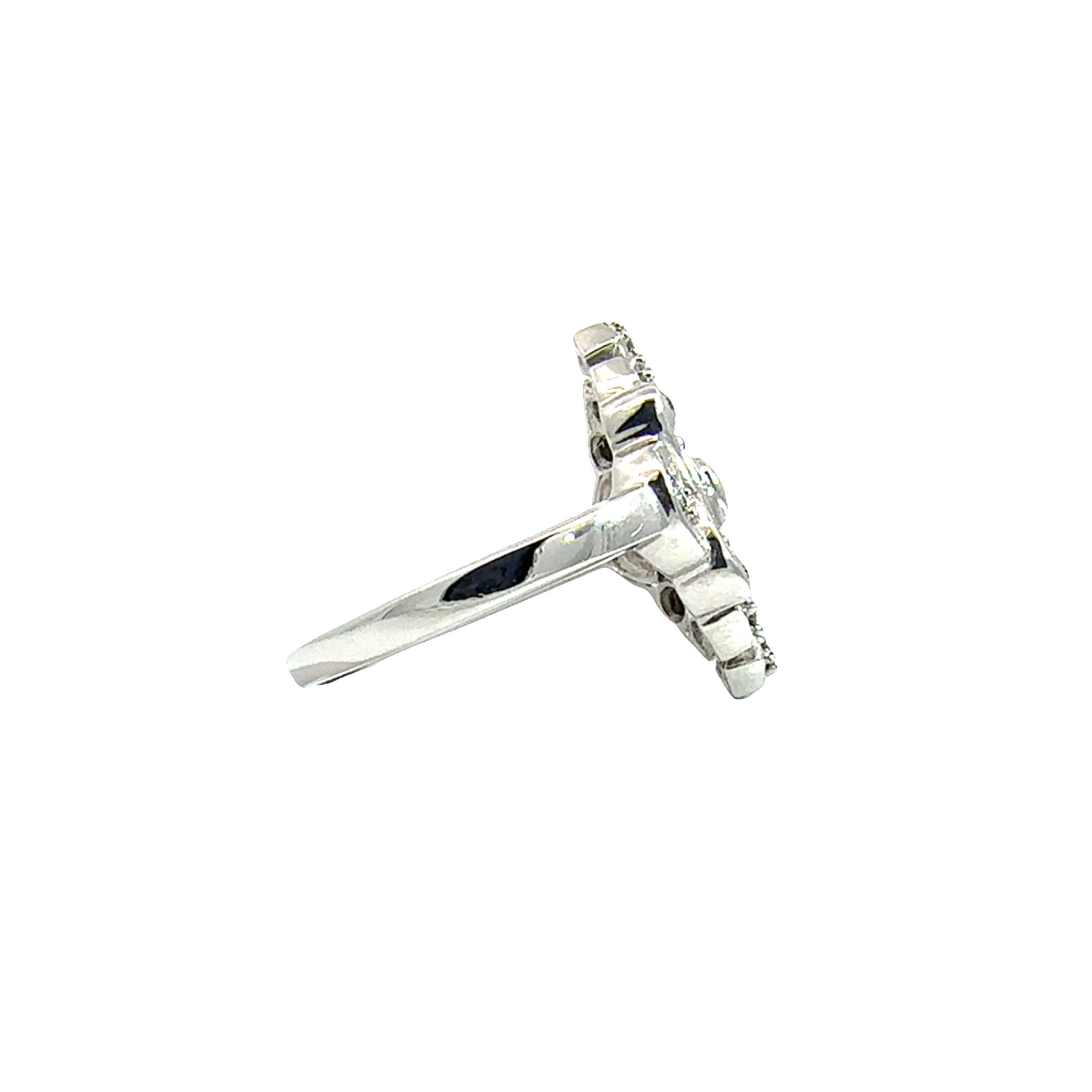 Vintage 10k White Gold 0.28ctw Diamond Ring