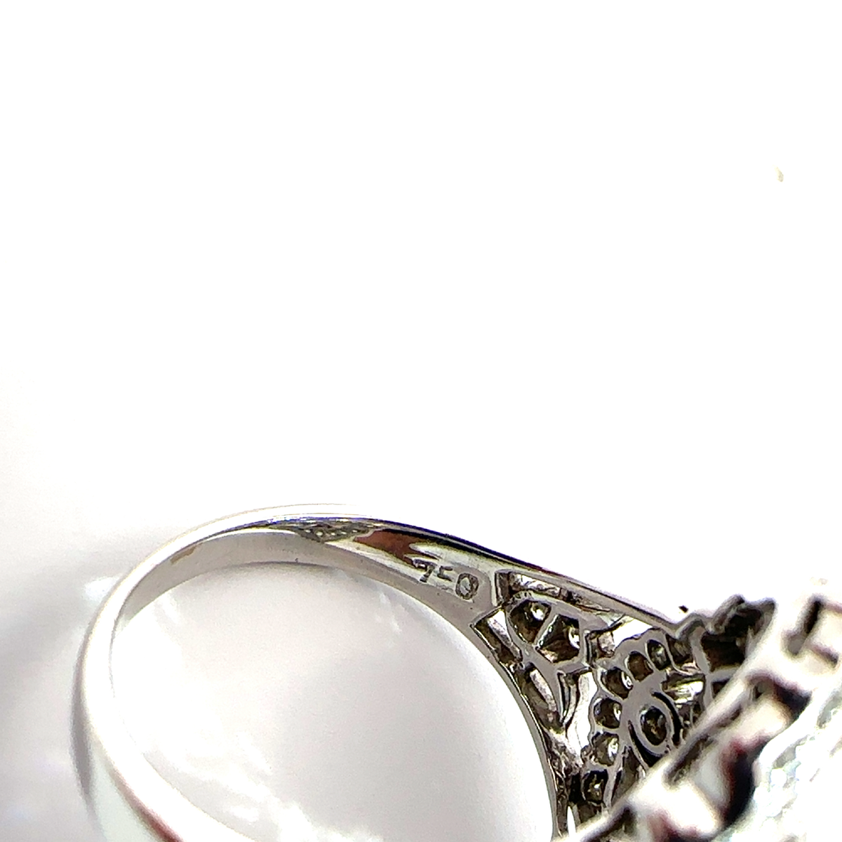 Vintage Le Vian 18k White Gold Bezel Set 1.17ctw Tanzanite and 0.61ctw Diamond Cocktail Ring