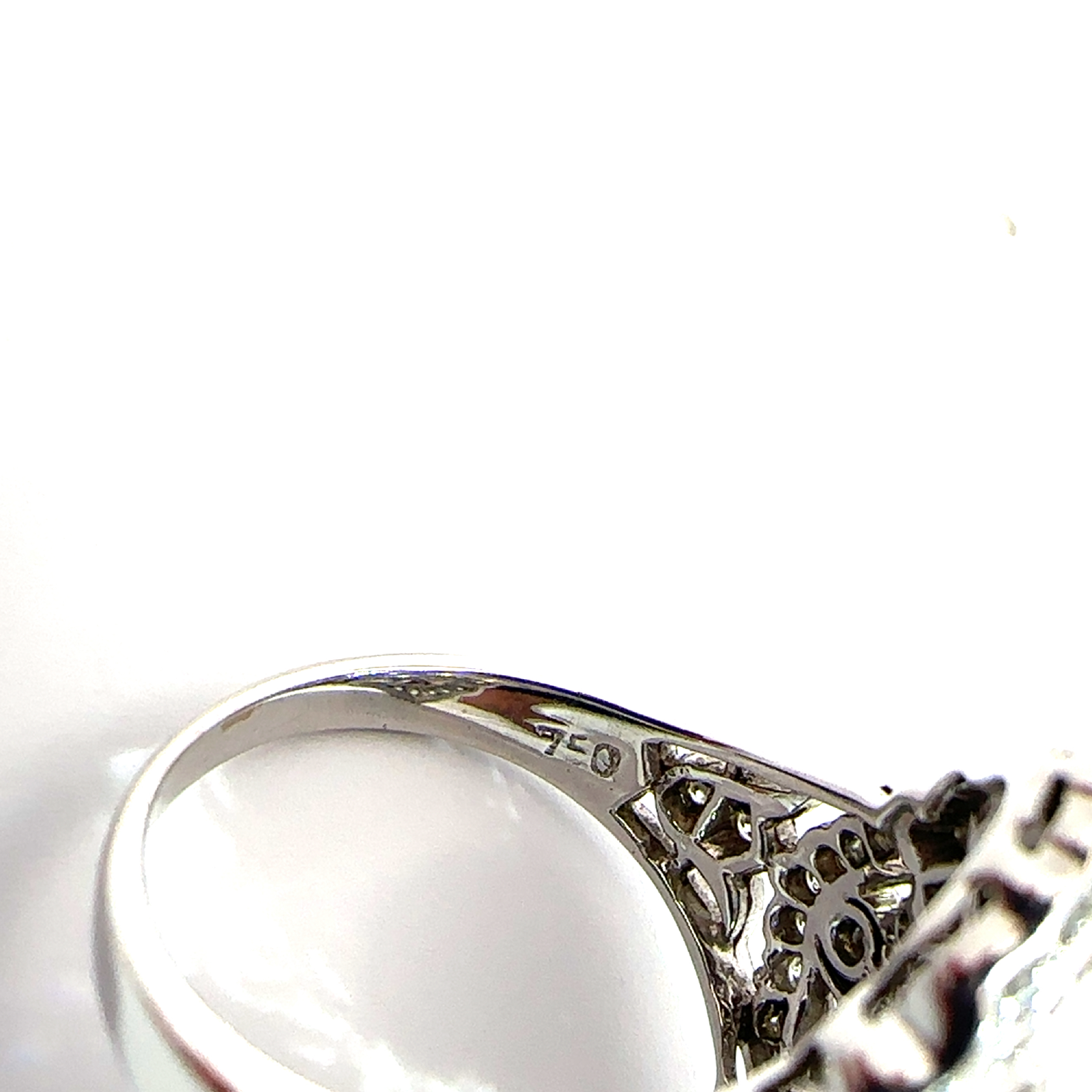 Vintage Le Vian 18k White Gold Bezel Set 1.17ctw Tanzanite and 0.61ctw Diamond Cocktail Ring