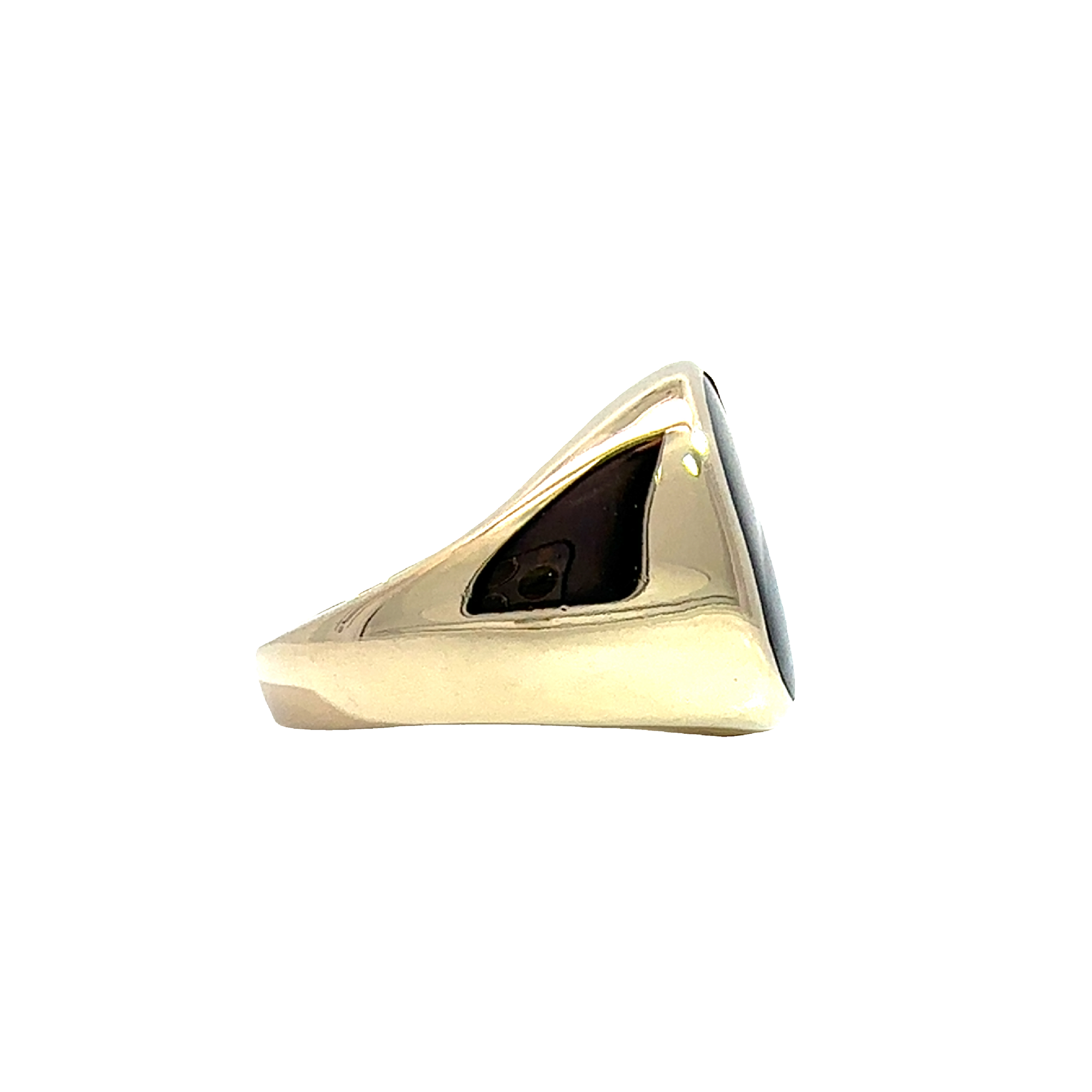 Vintage 10k Yellow Gold Men's Onyx Signet Ring