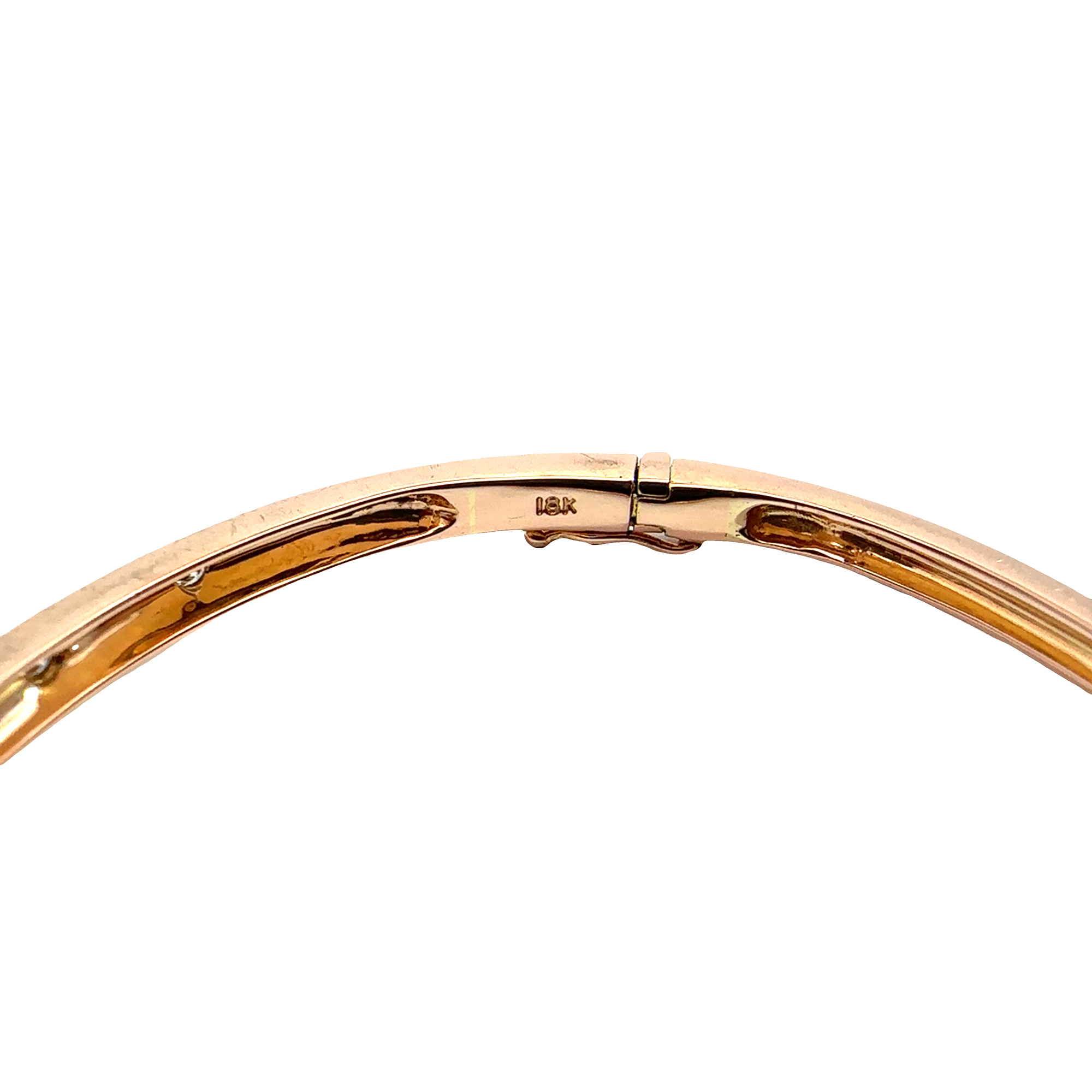 Estate 18k Rose Gold 0.23ctw Diamond Station Bangle
