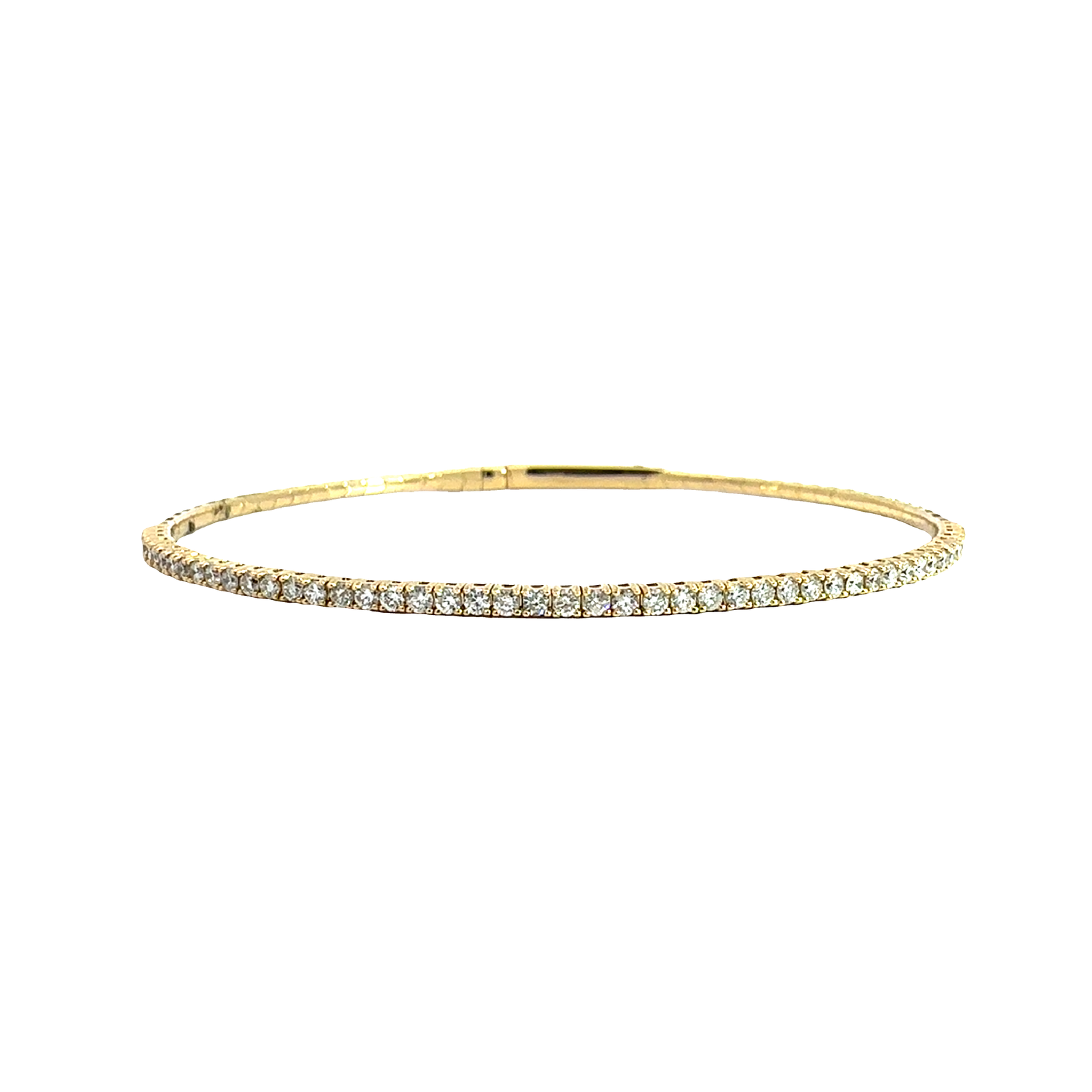 Estate 14k Yellow Gold 0.80cttw Diamond Flex Bracelet