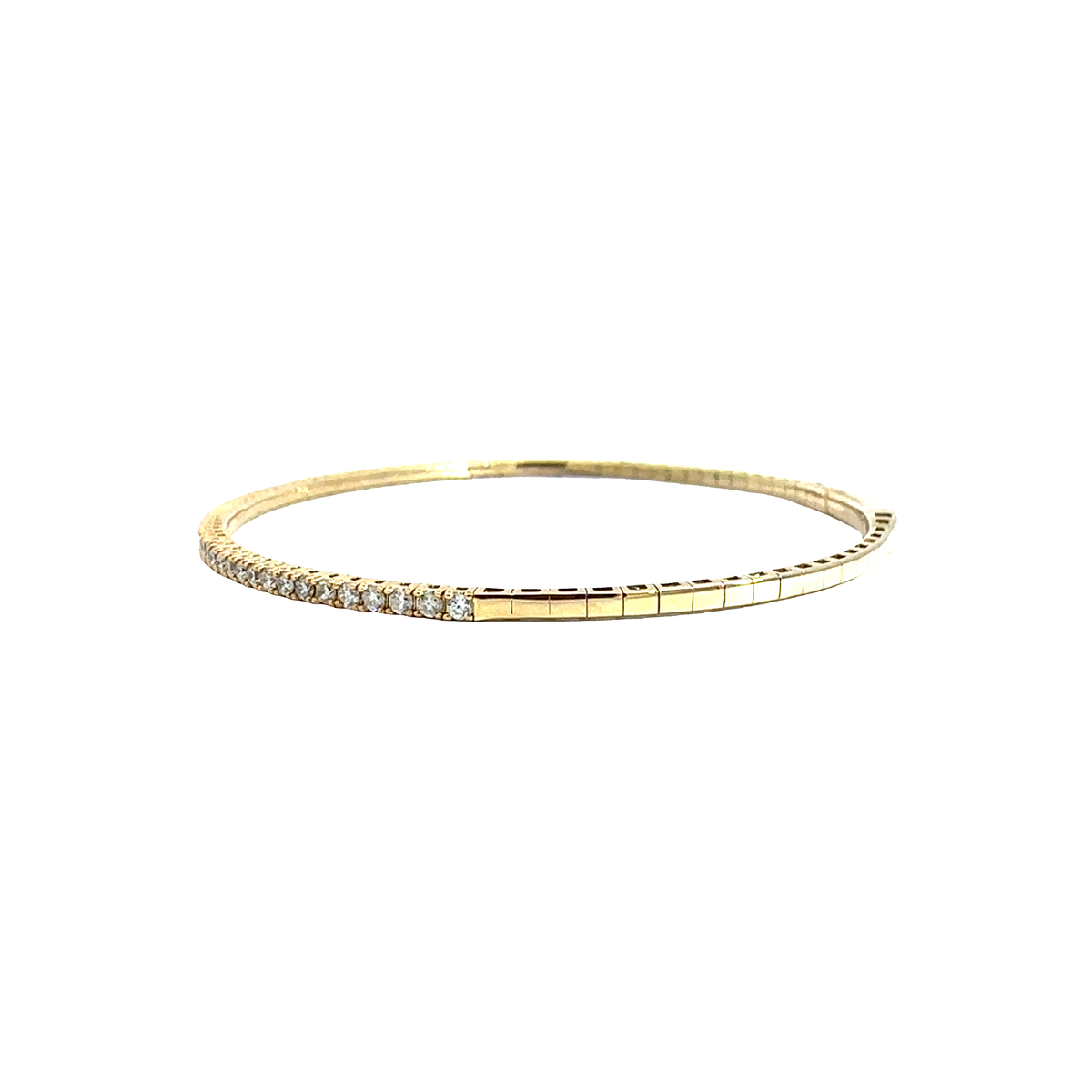 Estate 14k Yellow Gold 0.80cttw Diamond Flex Bracelet