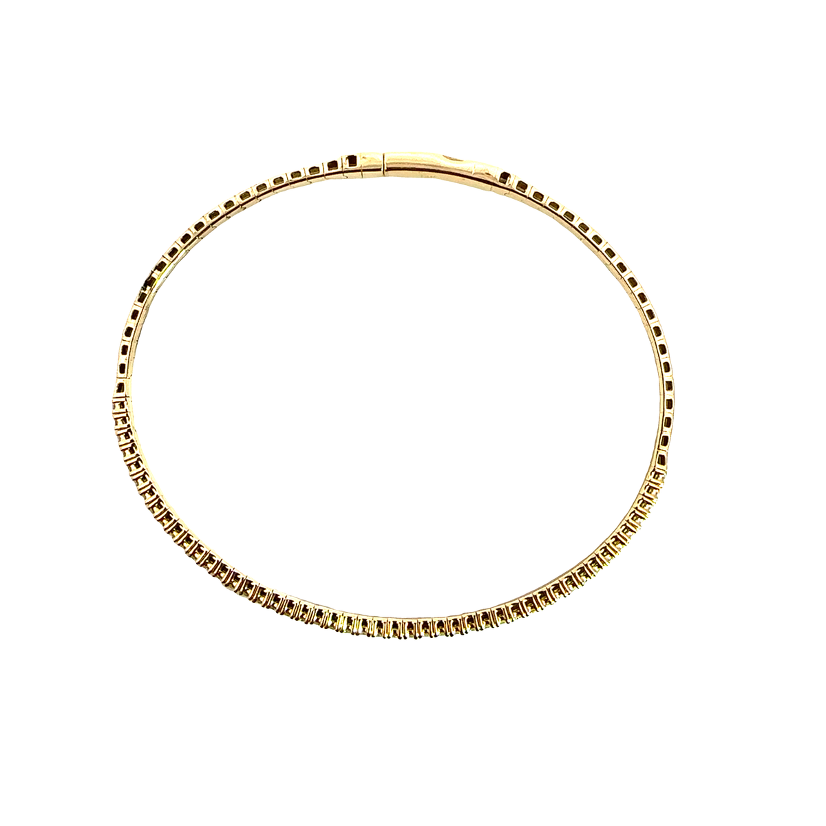 Estate 14k Yellow Gold 0.80cttw Diamond Flex Bracelet