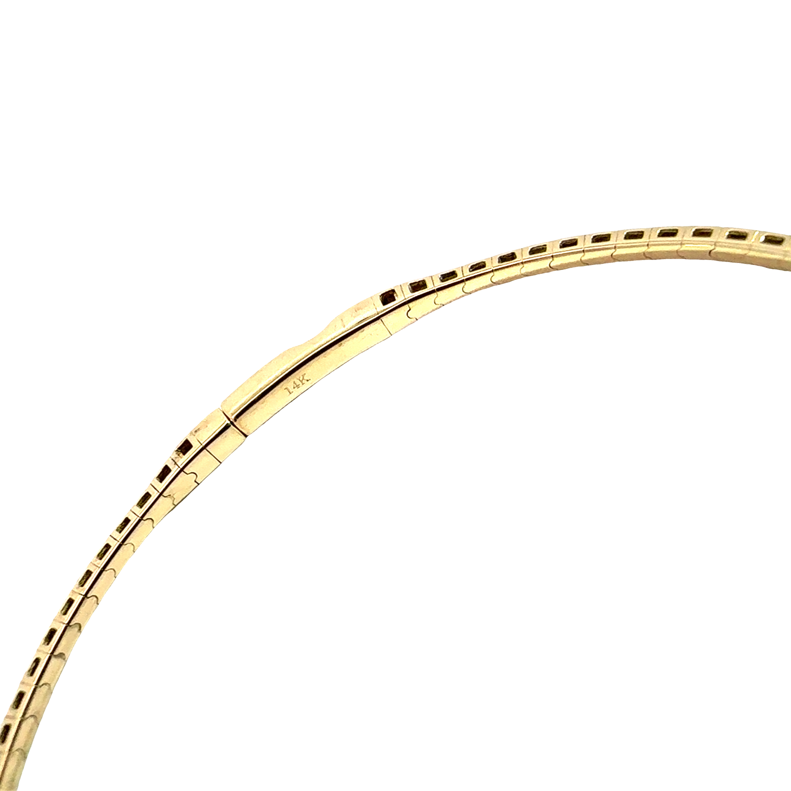 Estate 14k Yellow Gold 0.80cttw Diamond Flex Bracelet