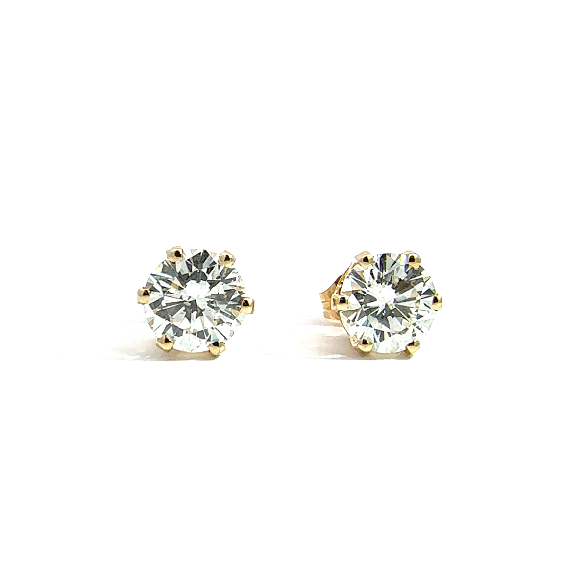 14k Yellow Gold 1.85ctw Diamond Stud Earrings
