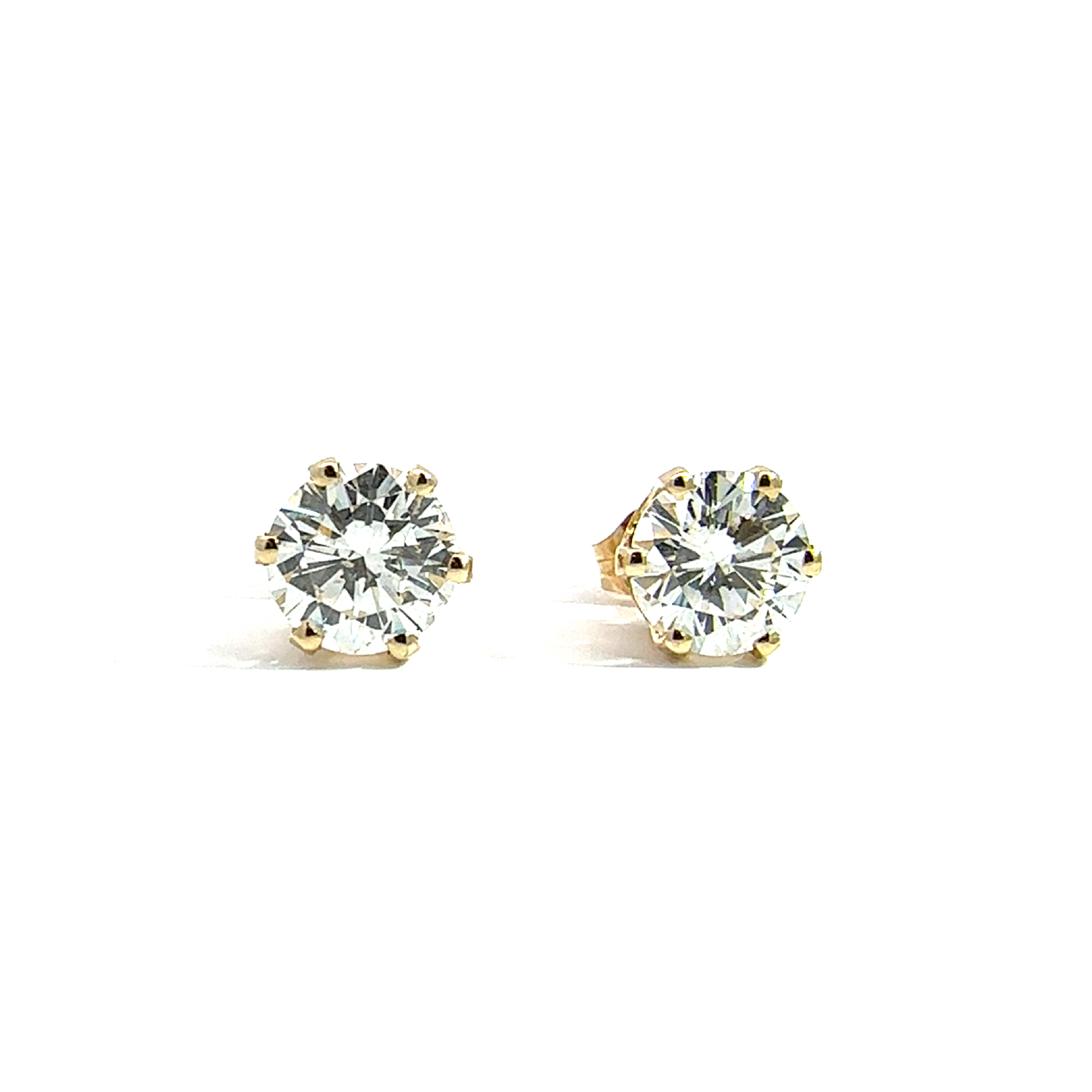 14k Yellow Gold 1.85ctw Diamond Stud Earrings