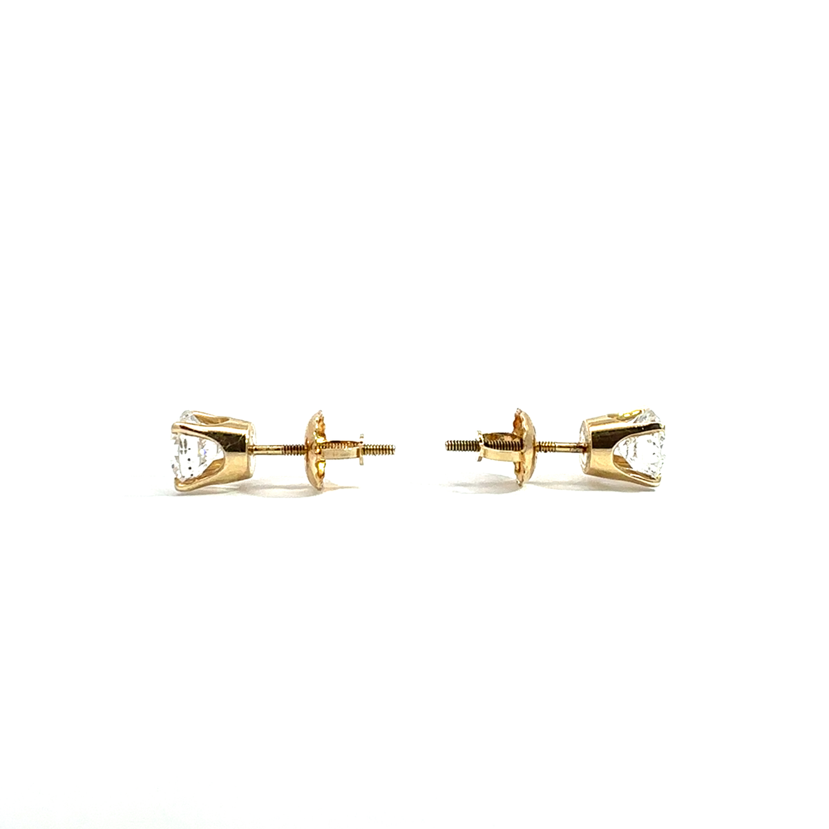 14k Yellow Gold 1.05ctw Diamond Stud Earrings