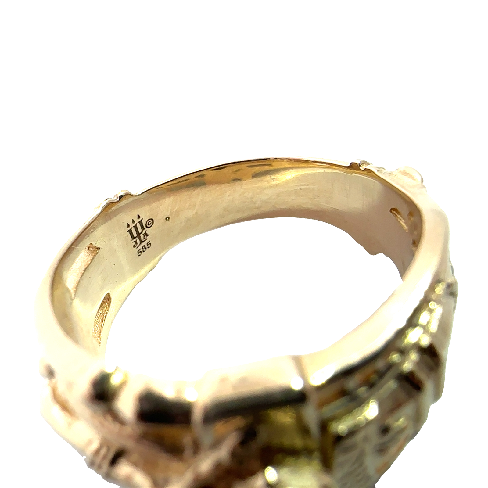 Vintage James Avery 14k Yellow Gold 0.35ctw Cabochon Garnet Luther Ring